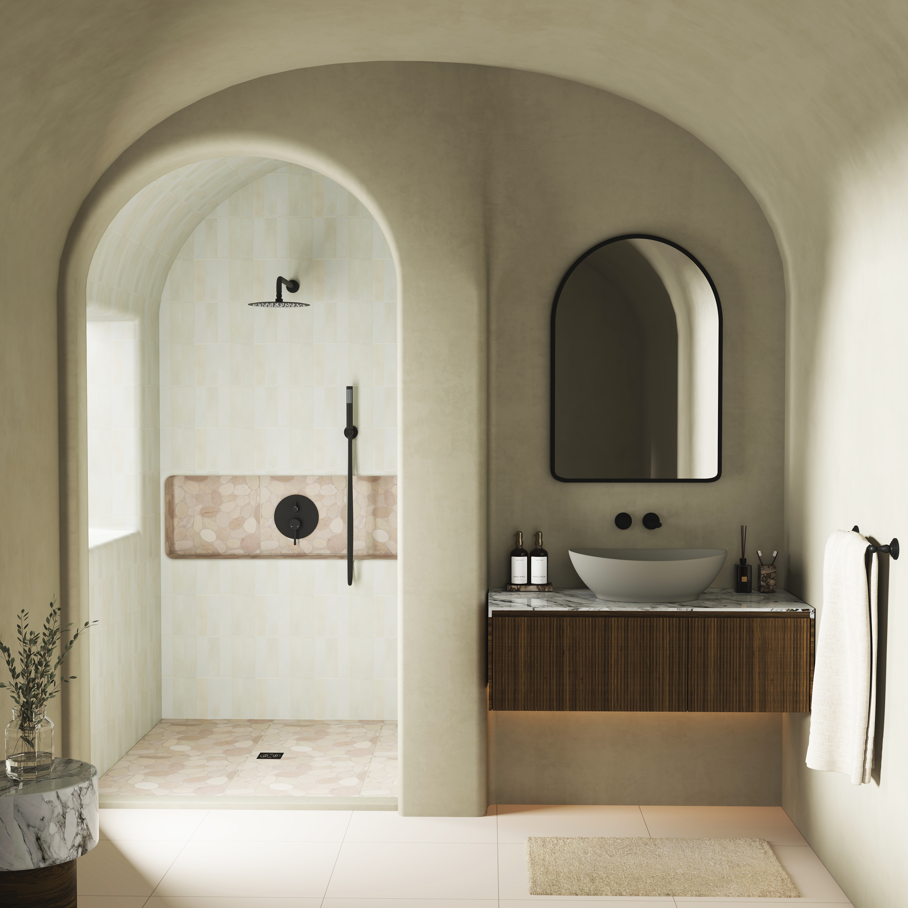 10" Wall Mount Water Saving Rain Shower Head System with Handheld