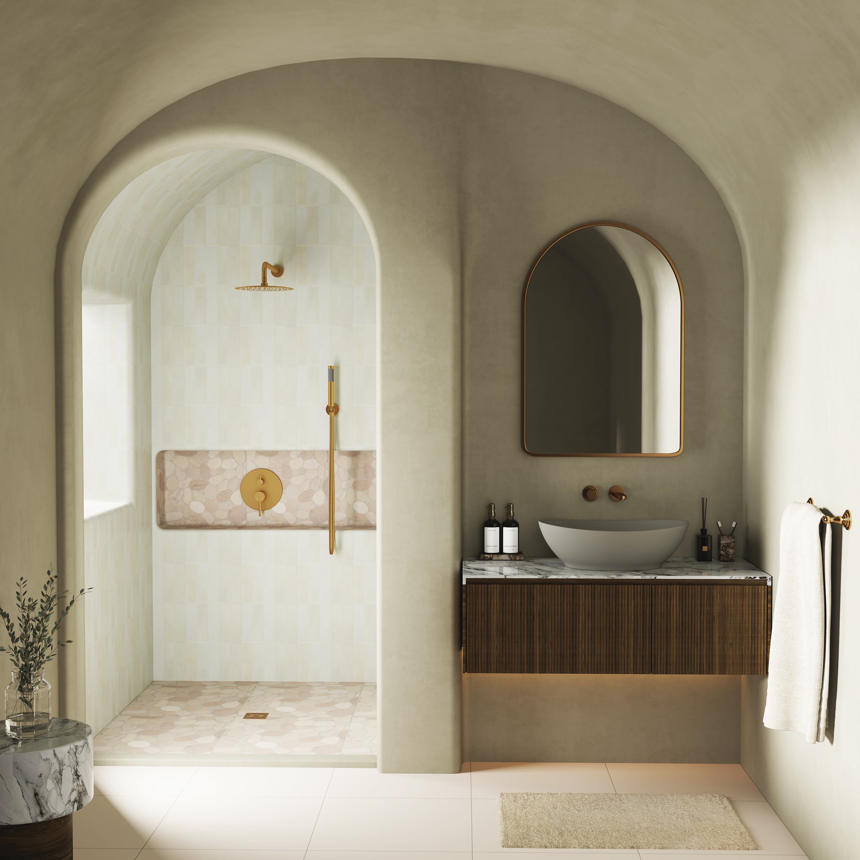 10" Wall Mount Water Saving Rain Shower Head System with Handheld