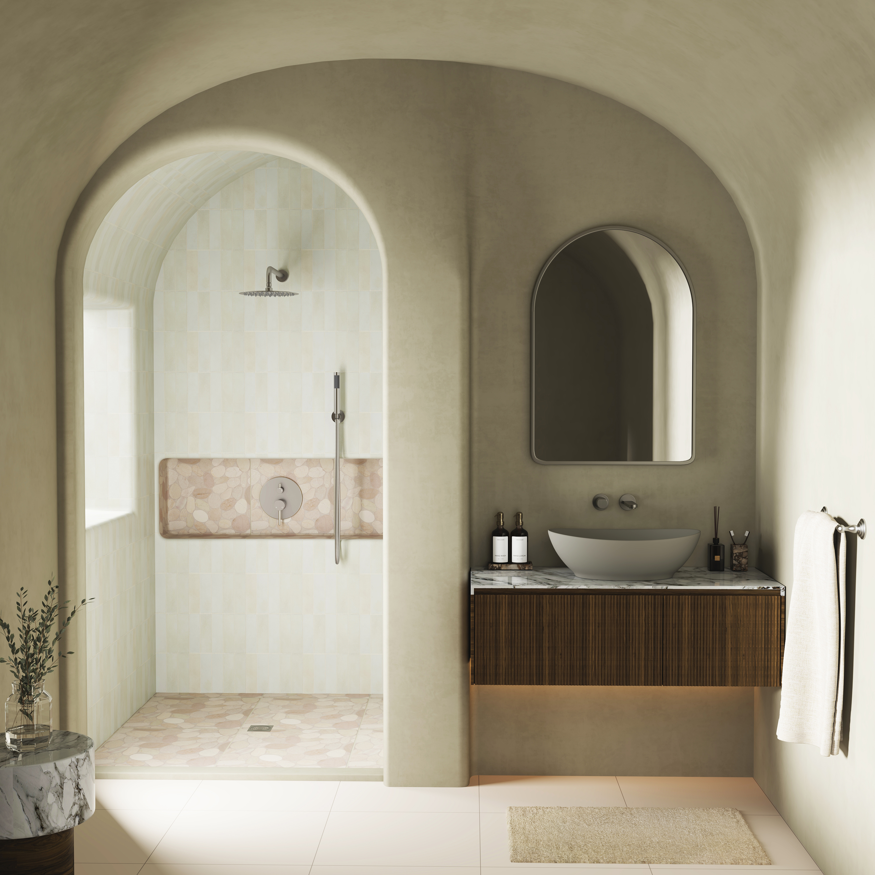 10" Wall Mount Water Saving Rain Shower Head System with Handheld