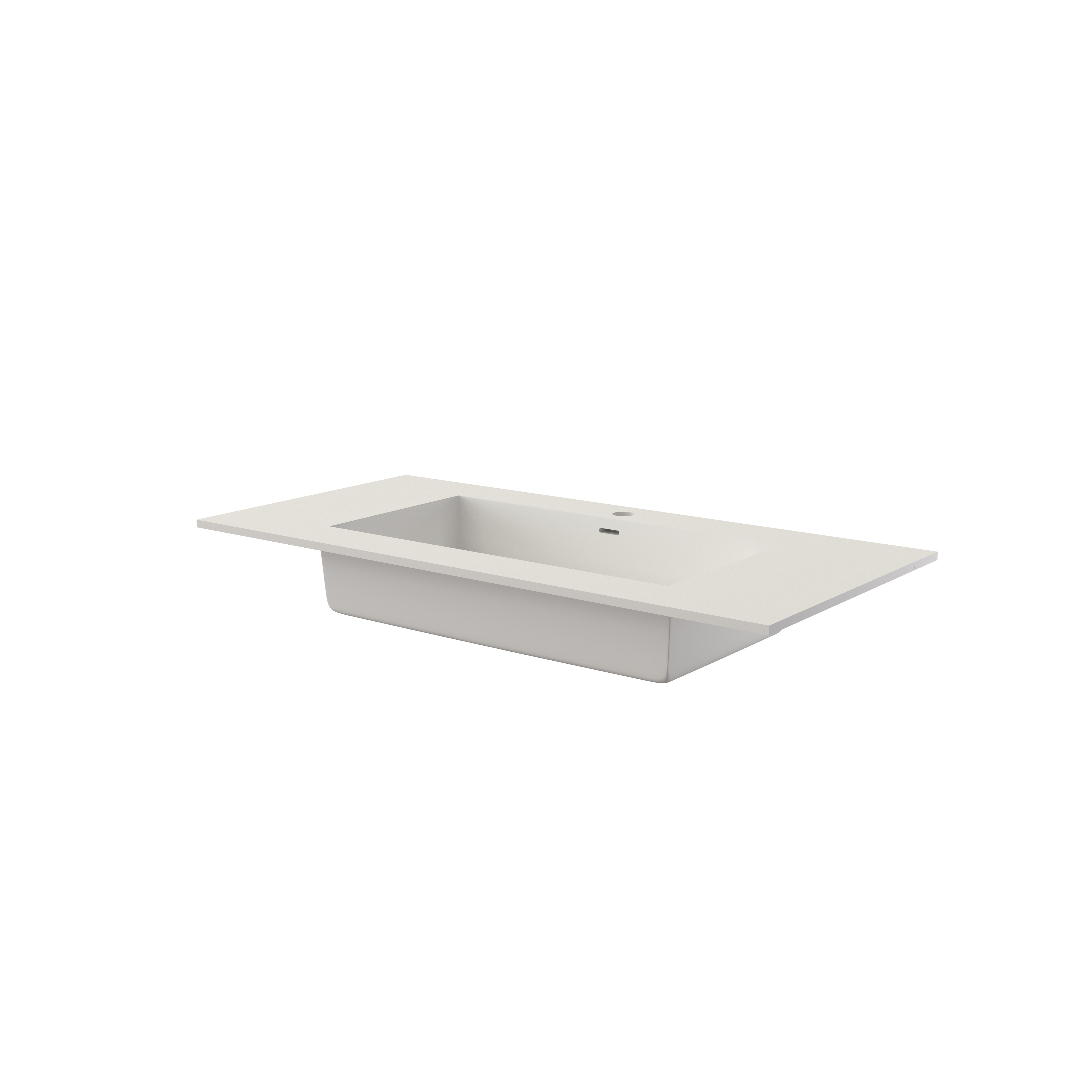 39.37 in. Bathroom Vanity Top with Single Faucet Hole and Basin Sink