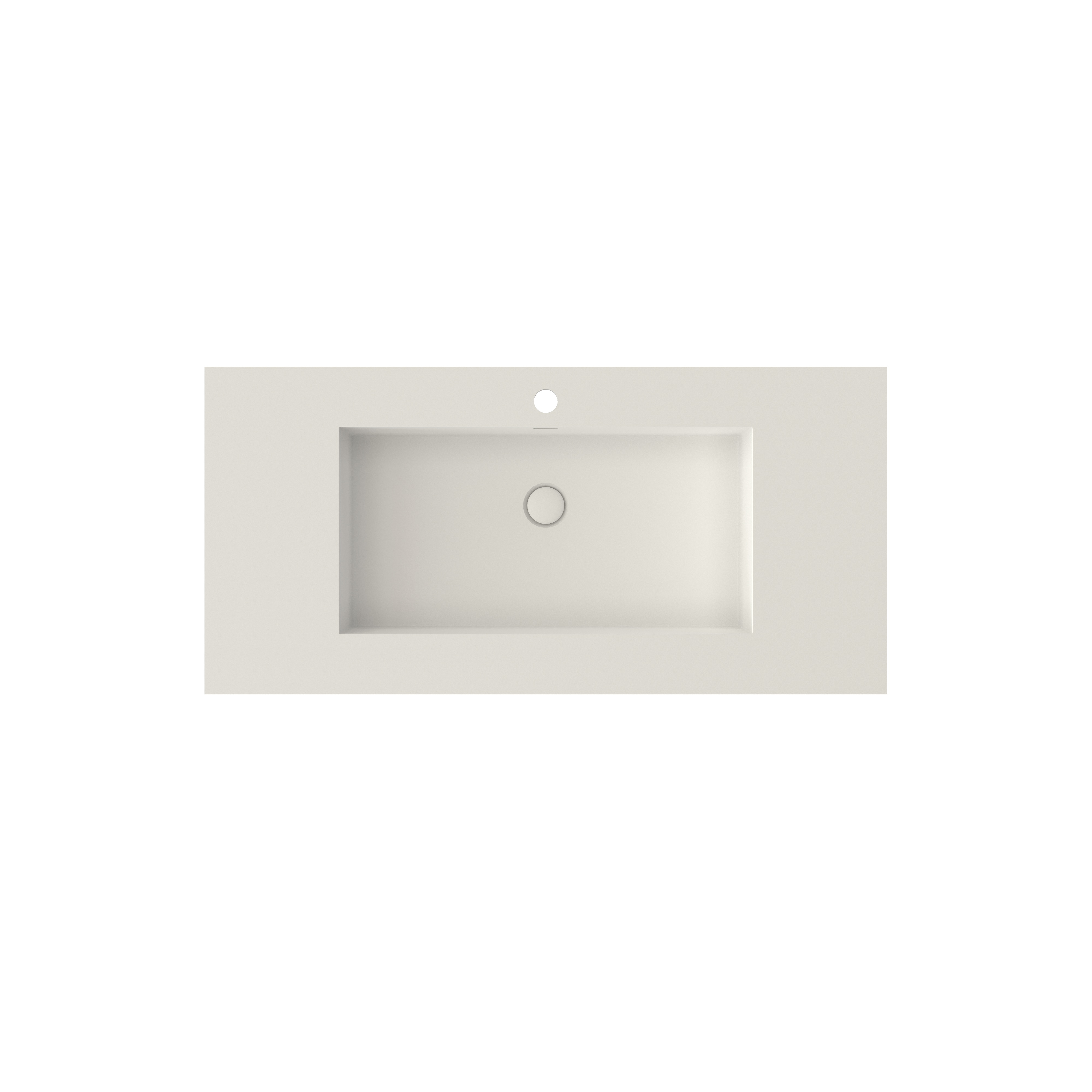 39.37 in. Bathroom Vanity Top with Single Faucet Hole and Basin Sink