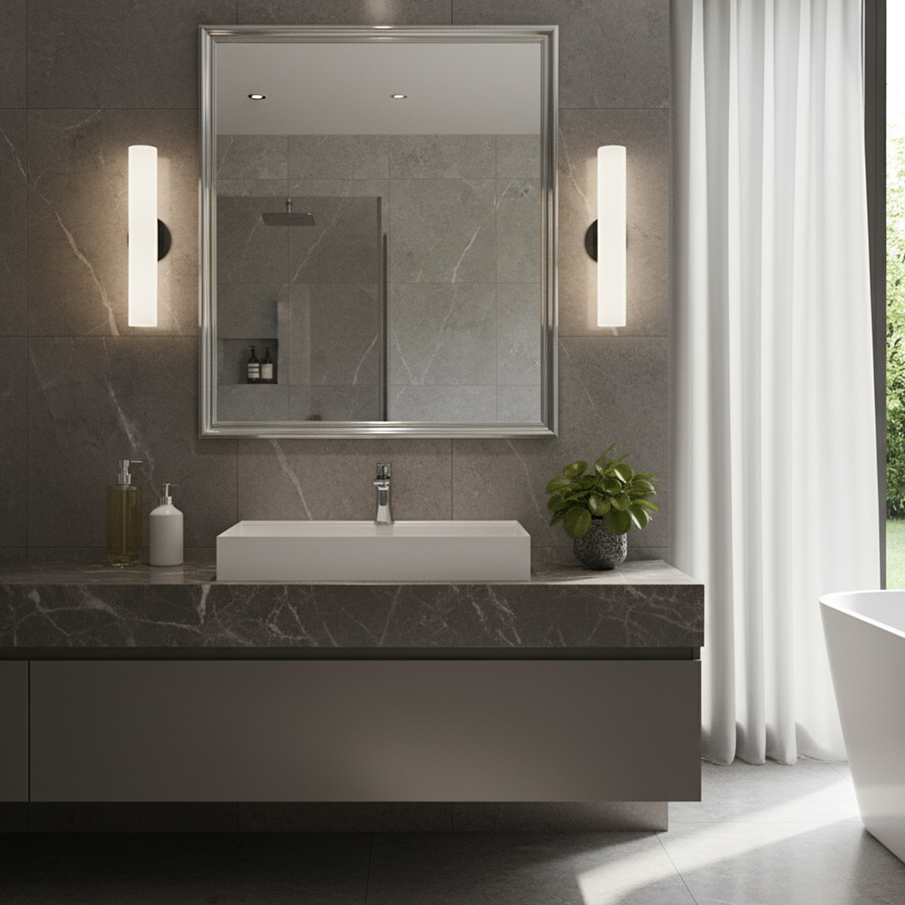 31.5" Matte White Wall-Mount Bathroom Sink with Single Faucet Hole