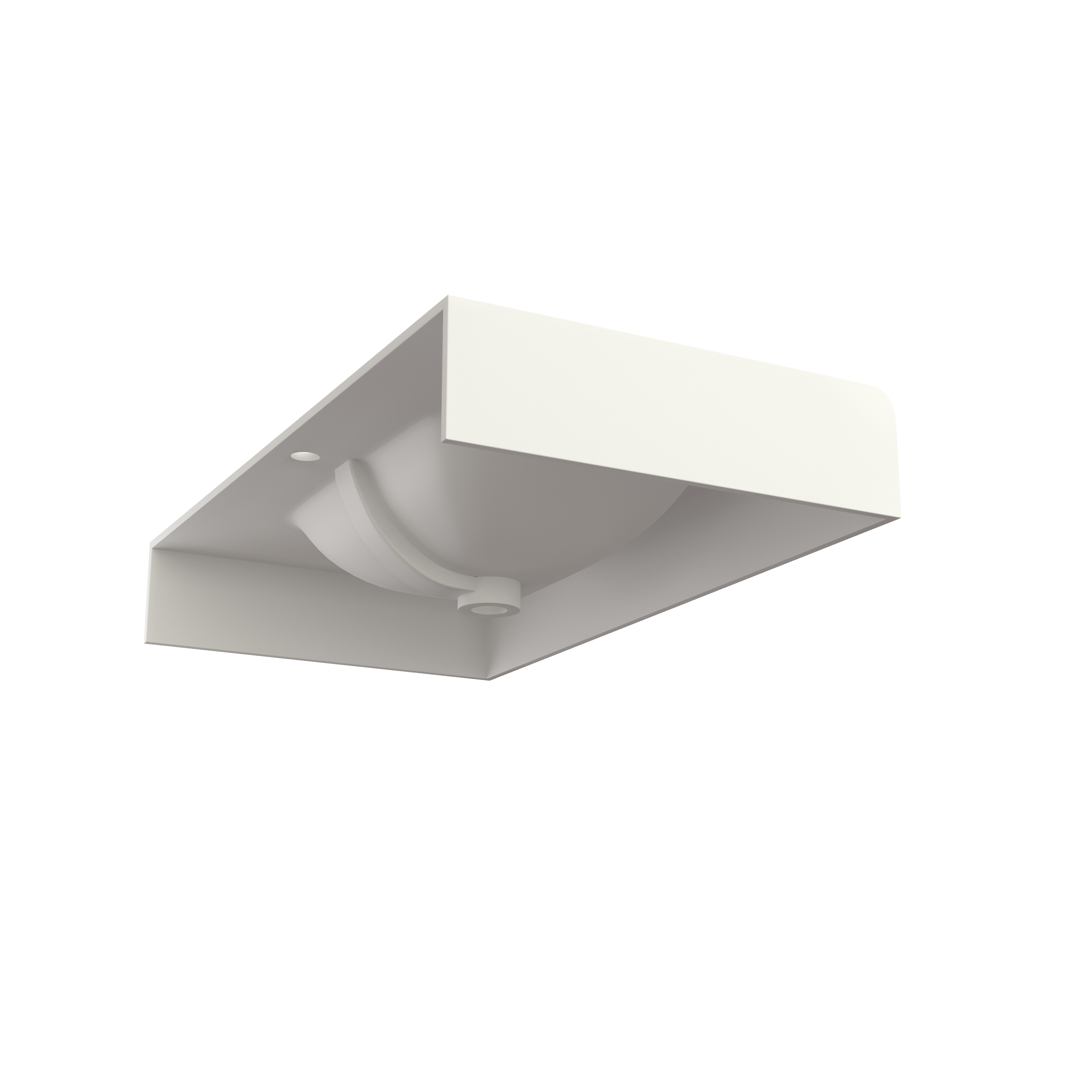 39.37-inch Wall-Mount Solid Surface Bathroom Sink in Matte White