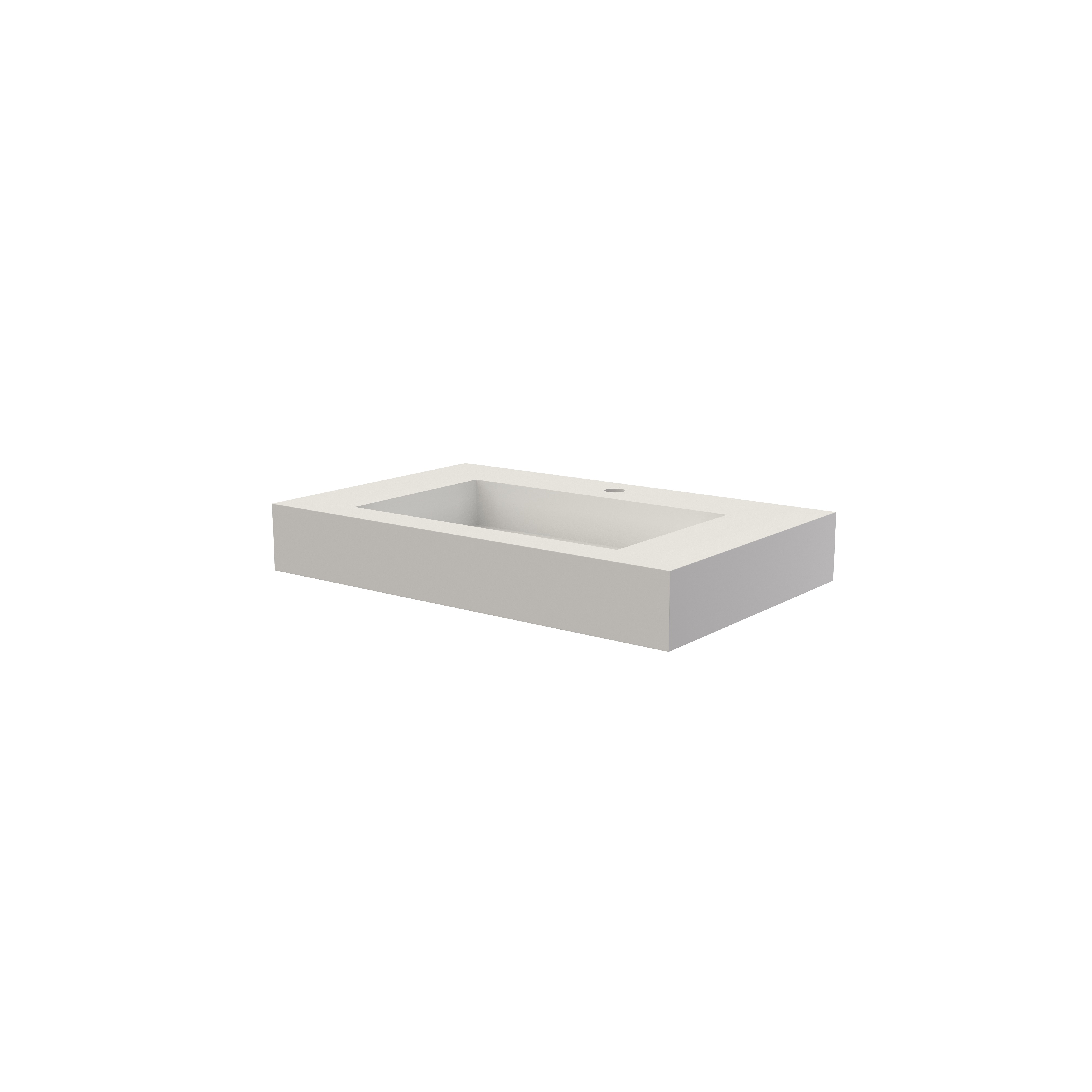 29.5 in. Solid Surface Wall-Mount Bathroom Sink with Backsplash