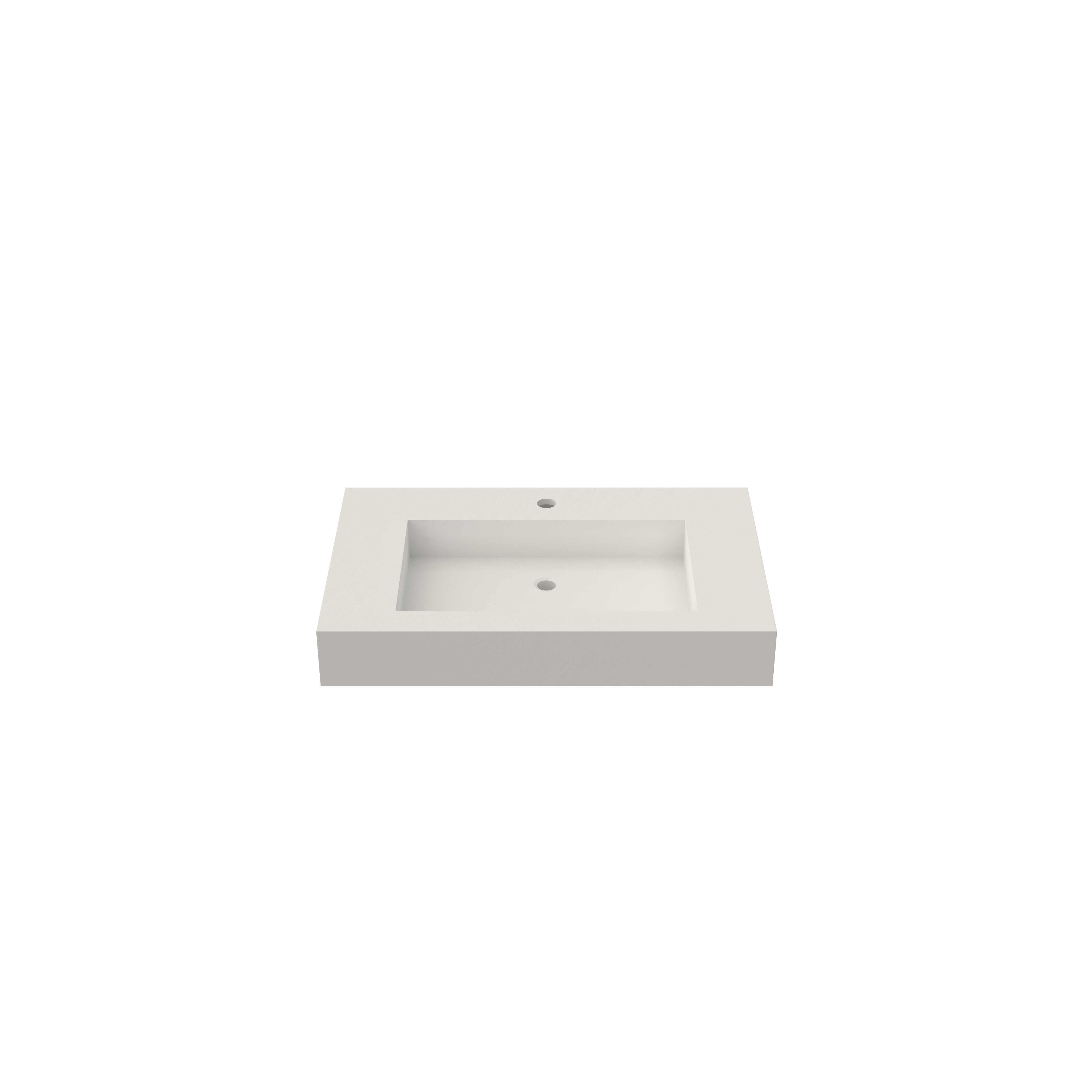 29.5 in. Solid Surface Wall-Mount Bathroom Sink with Backsplash