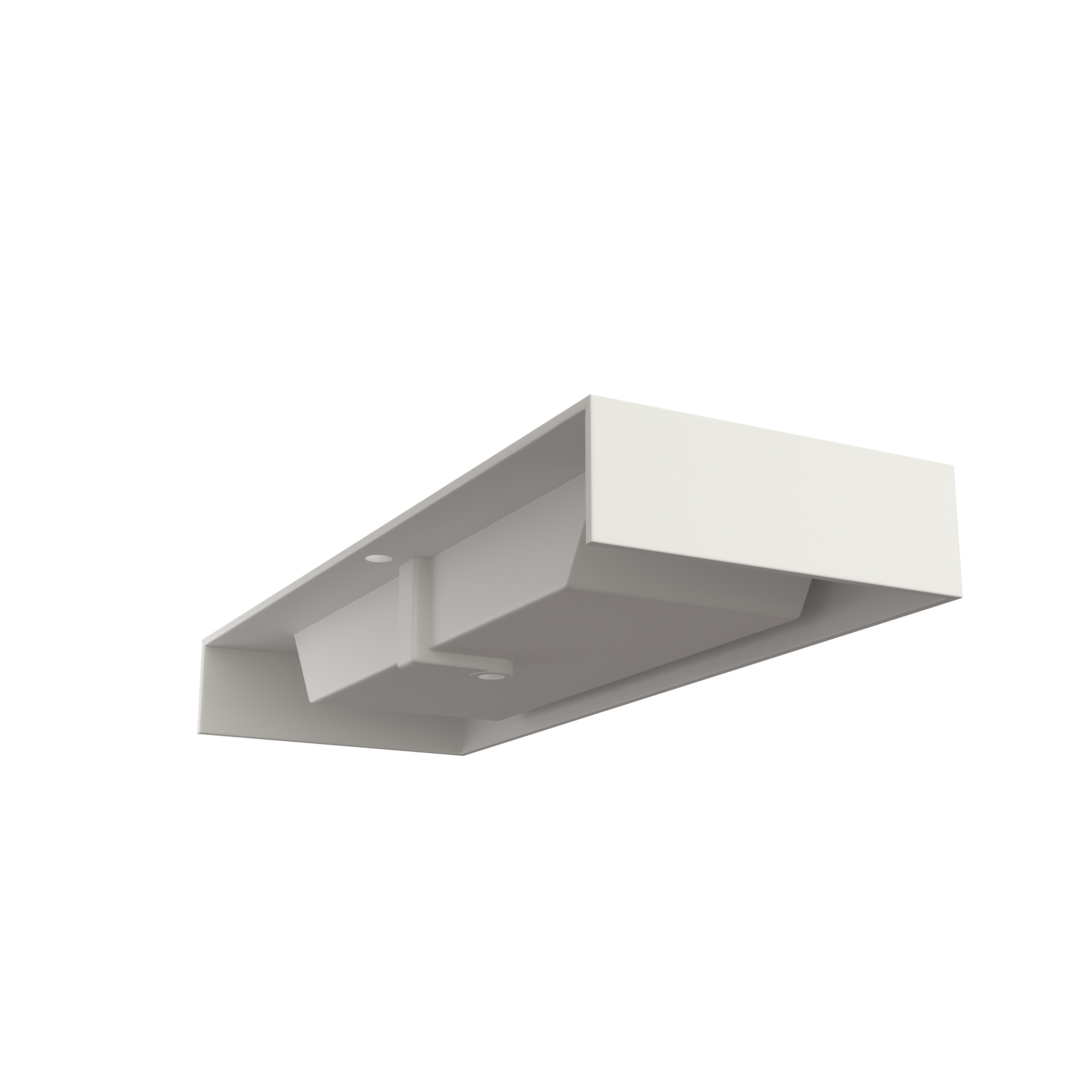 48 in. Solid Surface Wall-Mounted Basin Sink with Single Faucet Hole