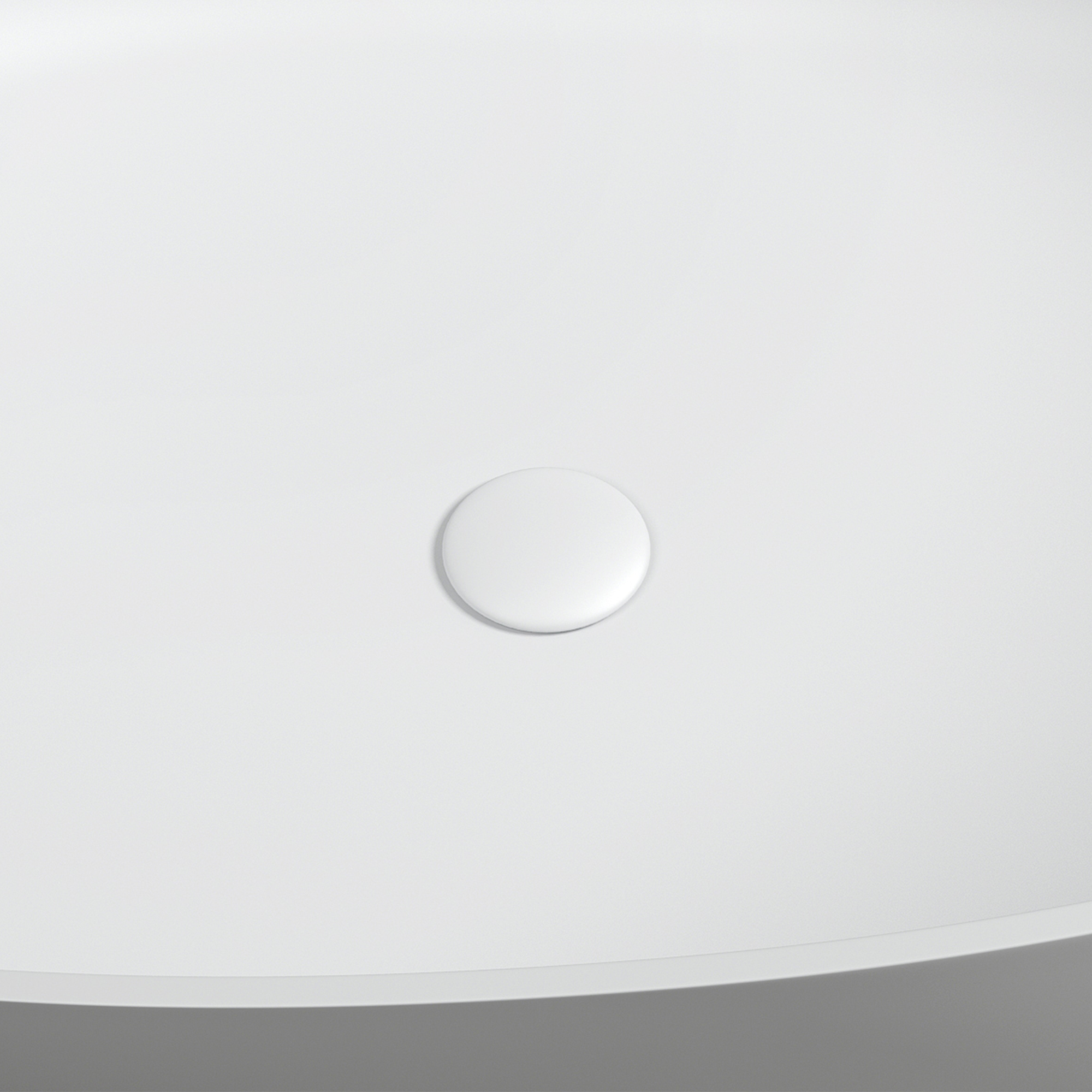 63" Matte White Solid Surface Stone Freestanding Soaking Tub with Wave-Edge Design