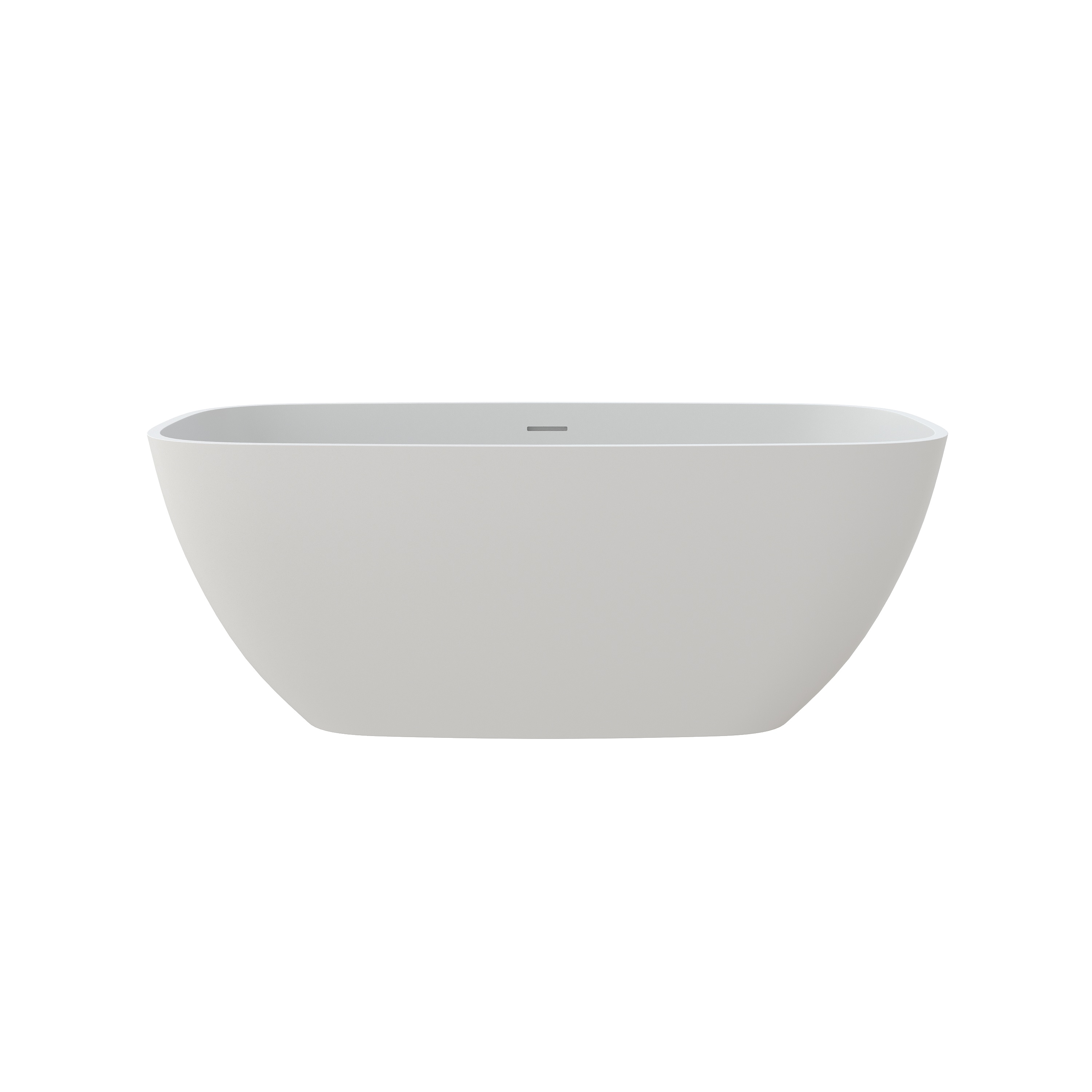 59"/67" Rectangular Solid Surface Freestanding Bathtub with Hand Polished Design - Gridley