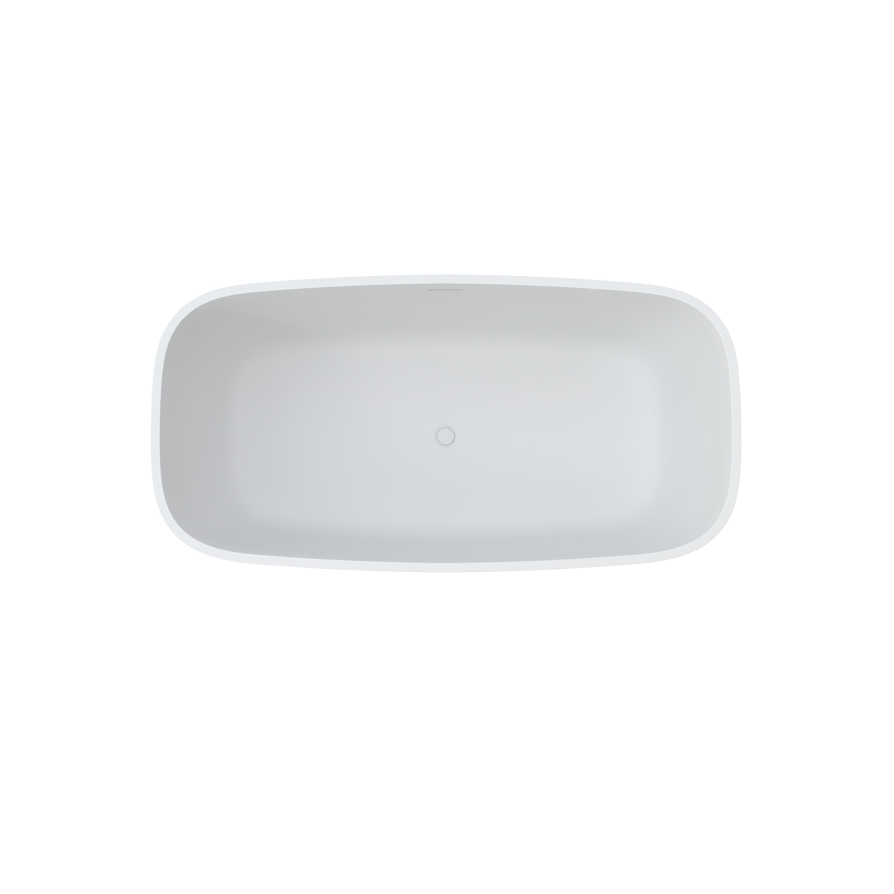 59"/67" Rectangular Solid Surface Freestanding Bathtub with Hand Polished Design - Gridley