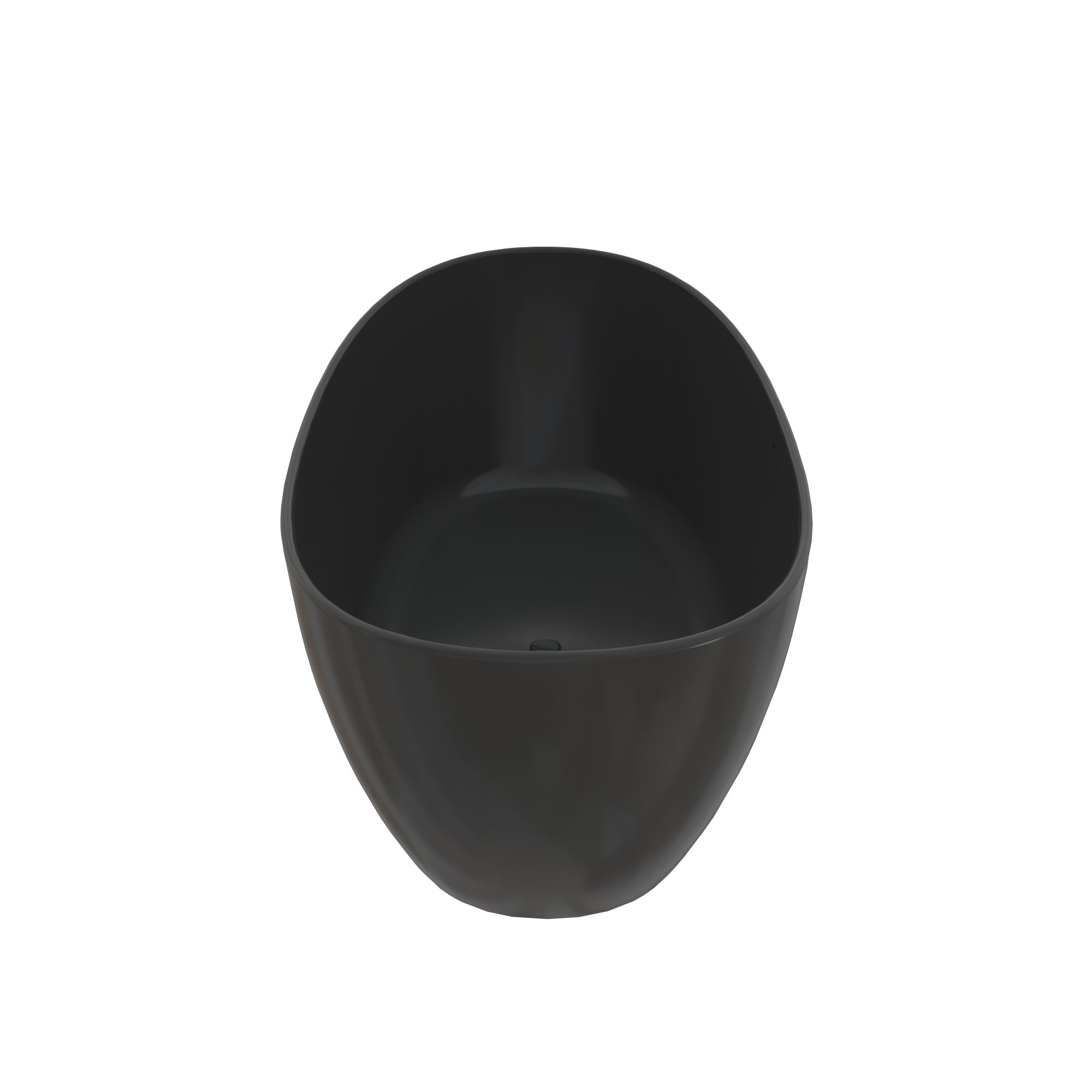 65" Solid Surface Freestanding Double Slipper Soaking Tub with Drain and Overflow