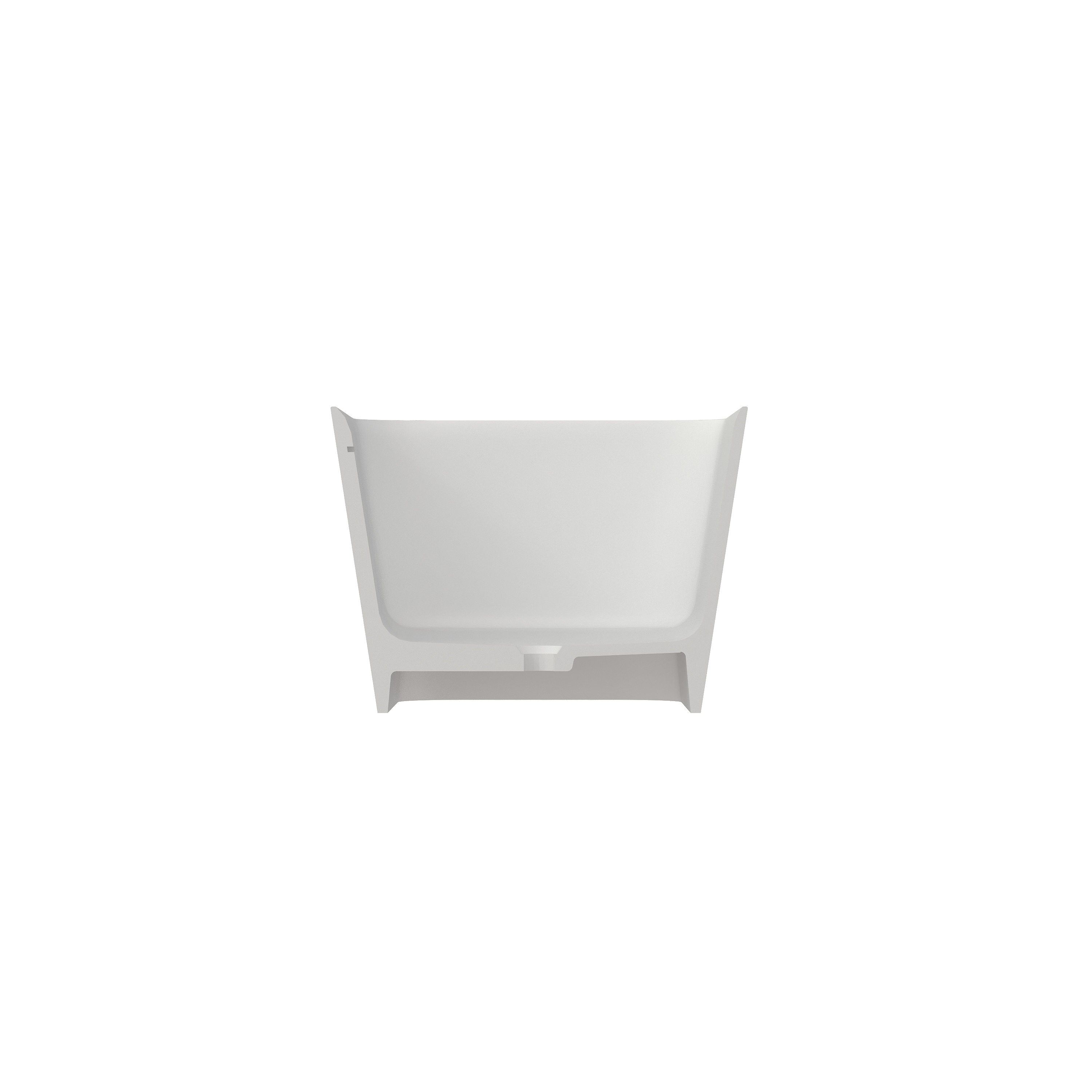 67" Rectangular Solid Surface Freestanding Soaker Tub in Matte White