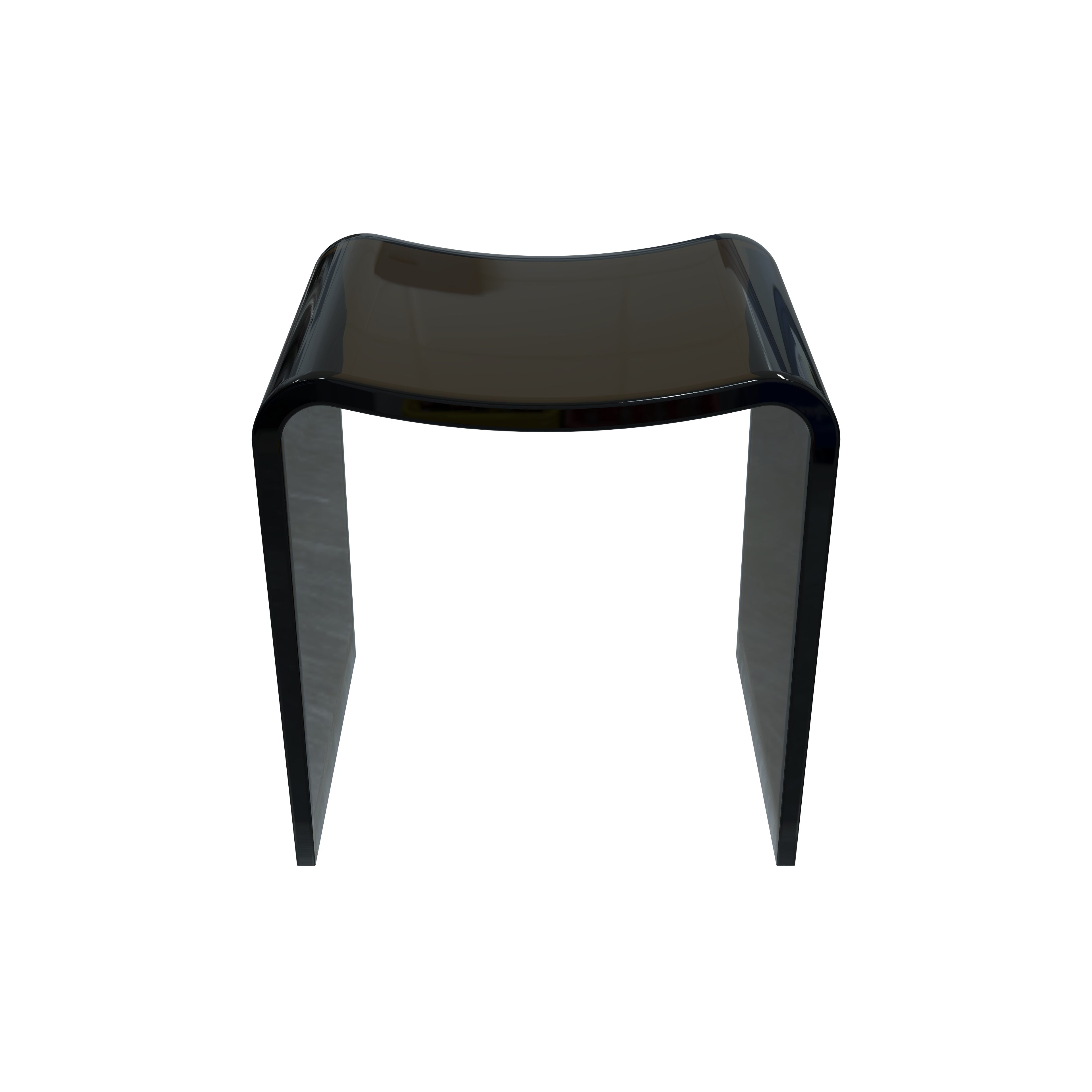 Resin Stone Freestanding Shower Stool with Gently Curved Seat