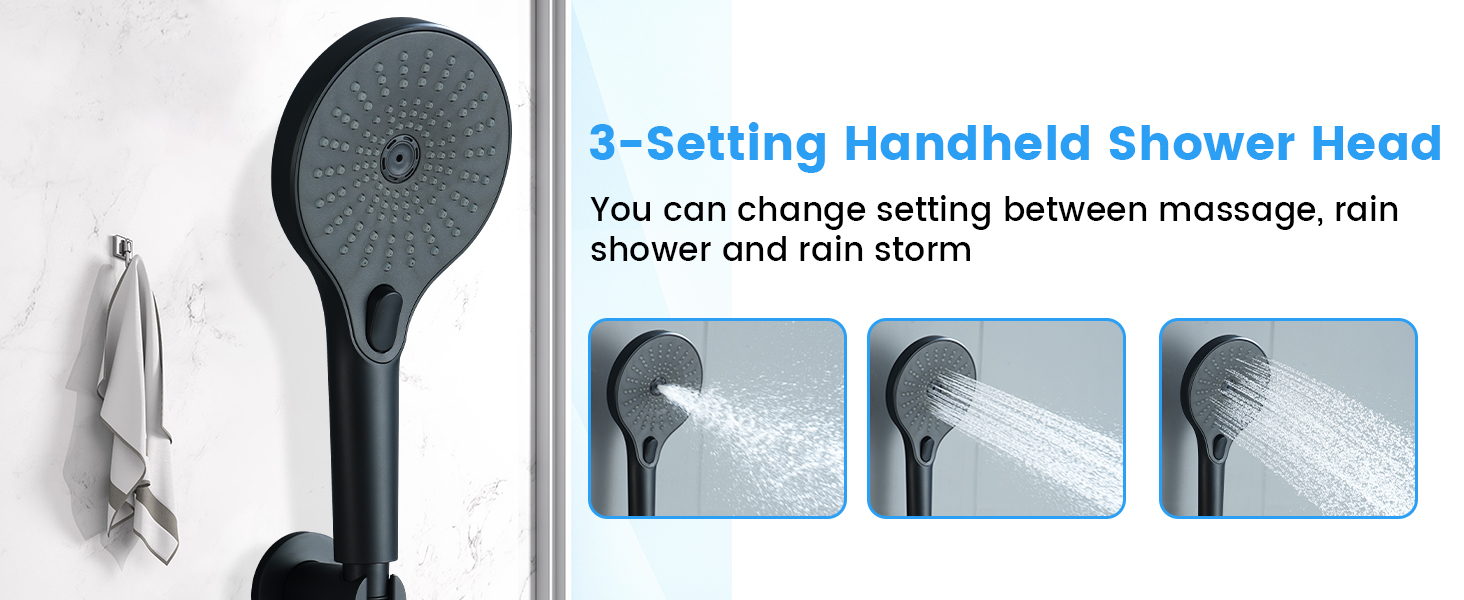 3-Way Handheld Shower