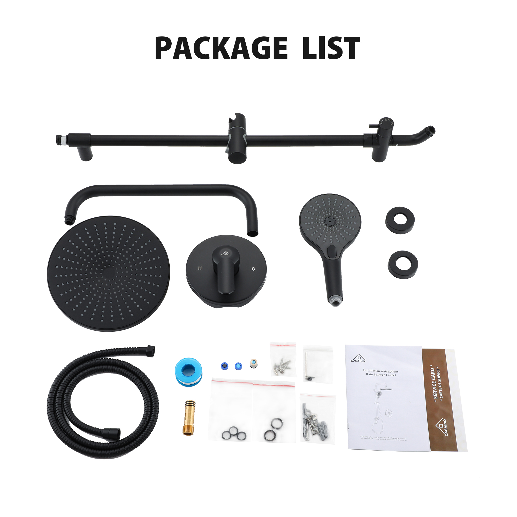 10" 2-Function Exposed Shower System with Handheld Shower