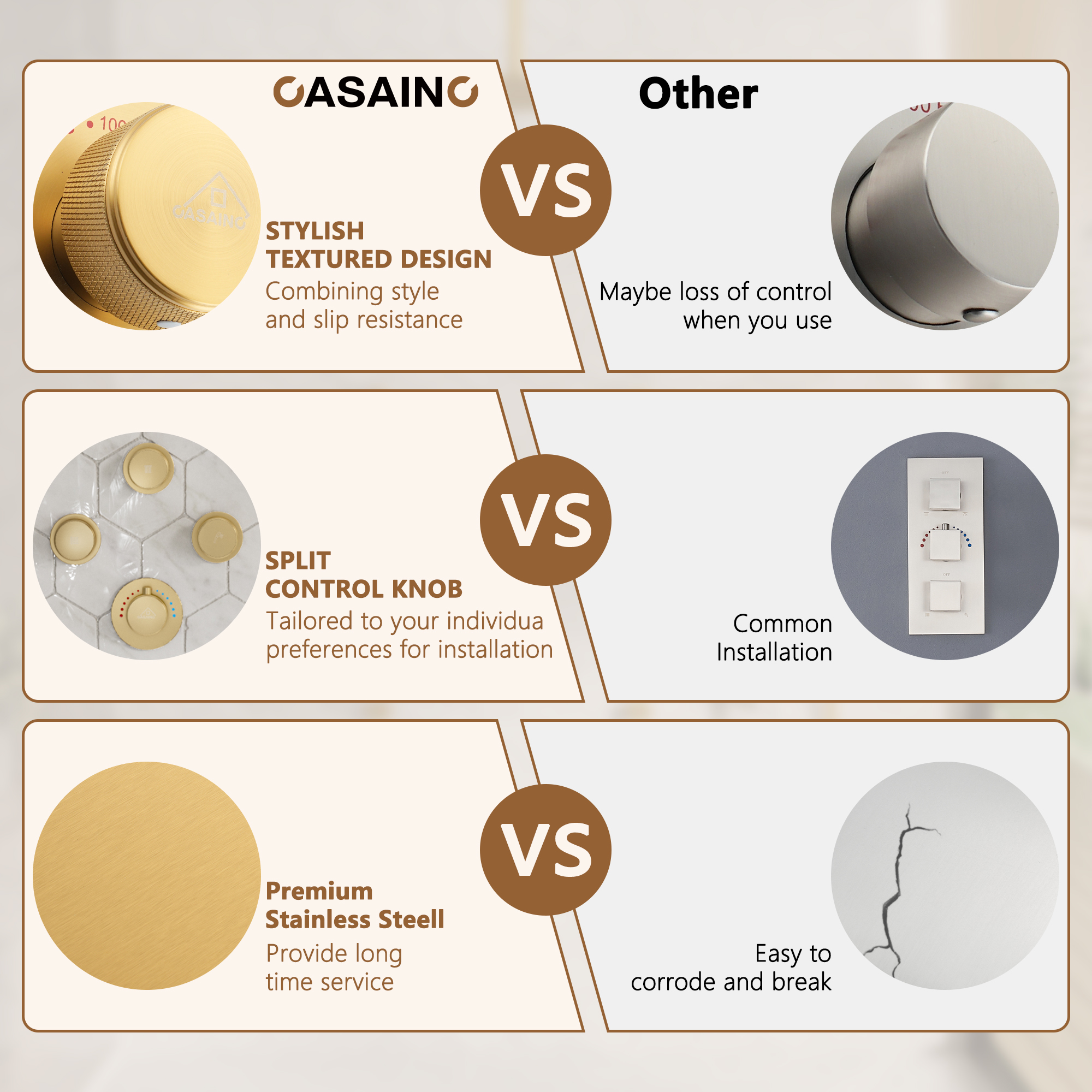 12" Shower System with Shelf, Handheld Shower with Lance Function