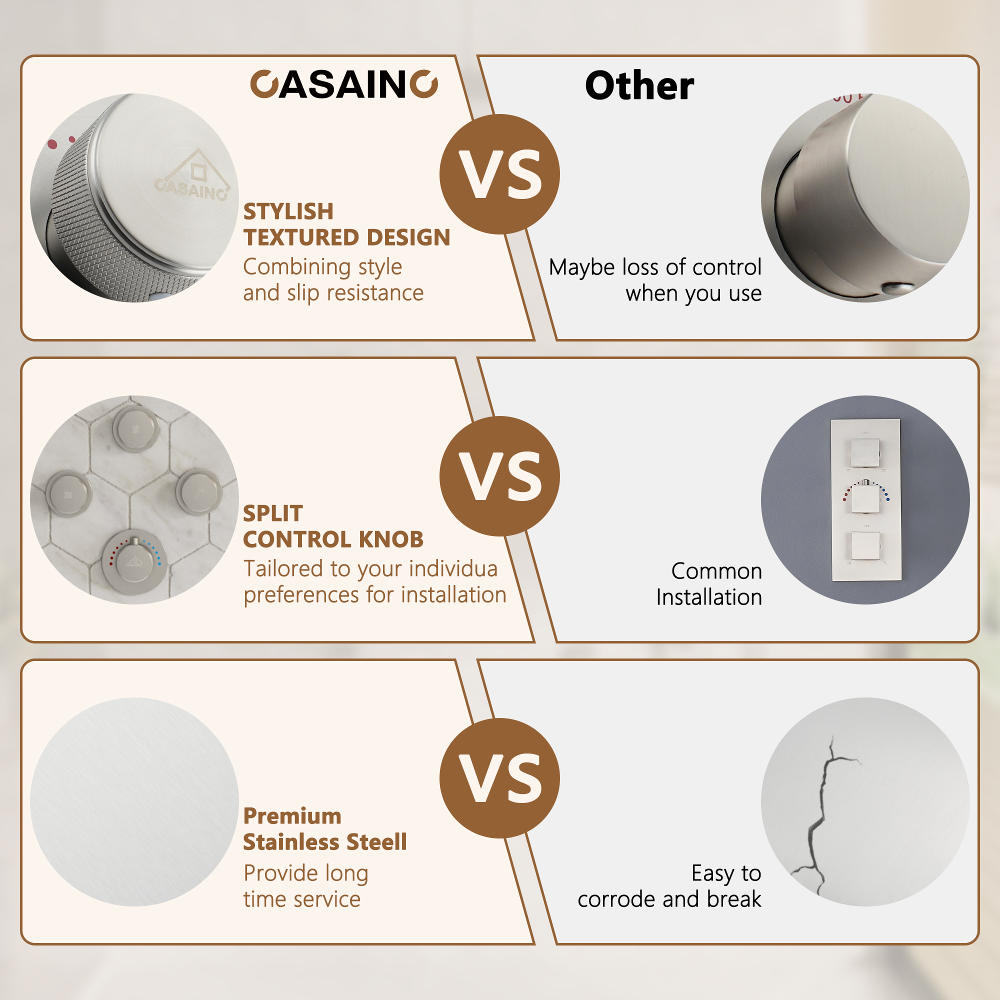 12" Shower System with Shelf, Handheld Shower with Lance Function