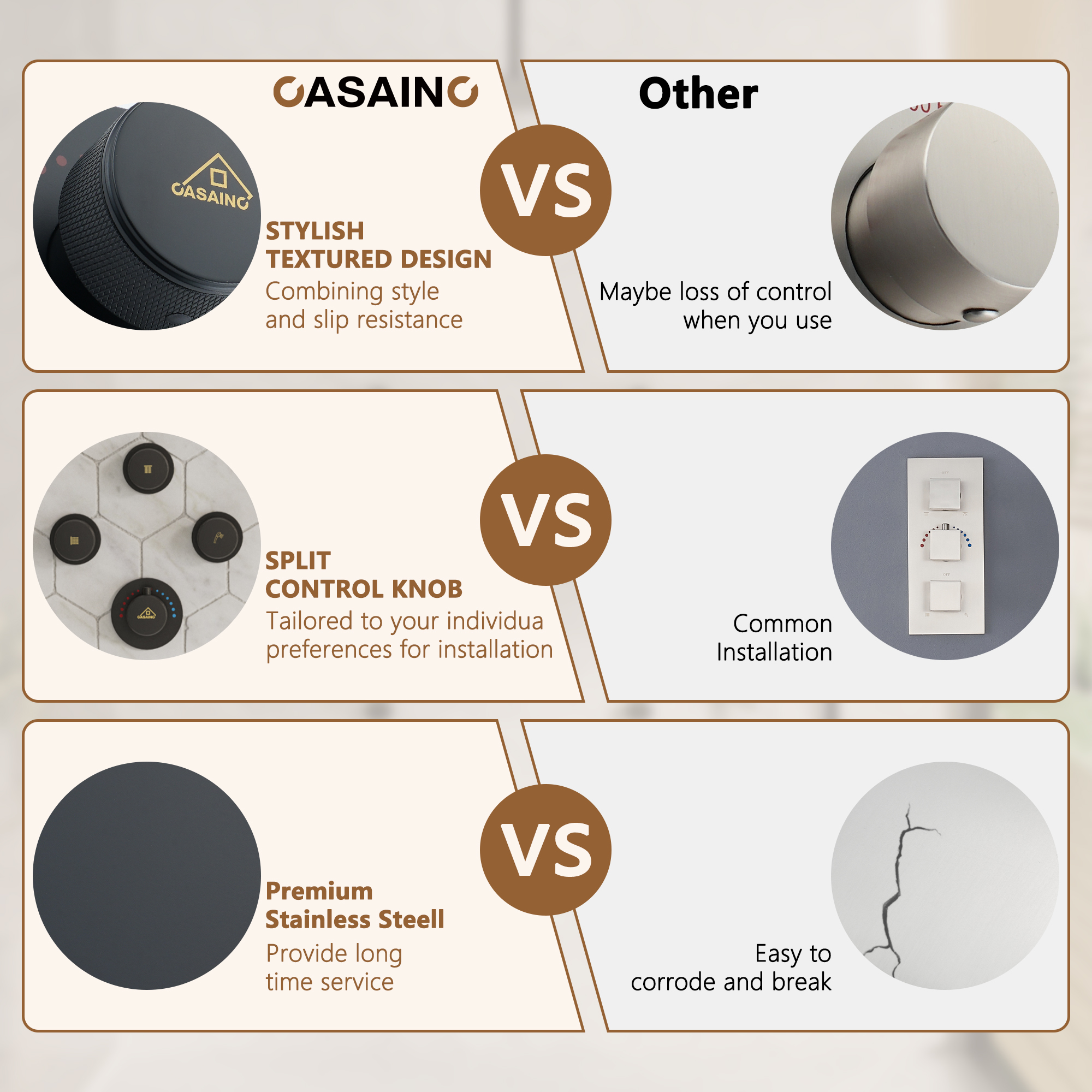 12" Shower System with Shelf, Handheld Shower with Lance Function