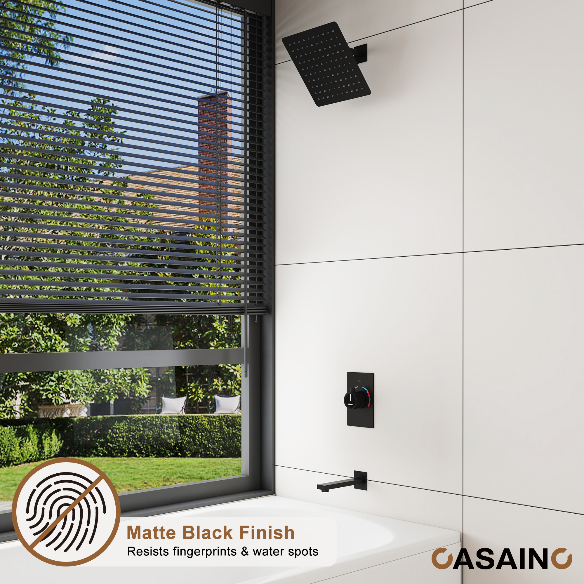 Casainc Dual Function Minimalist Design Showerhead Shower System