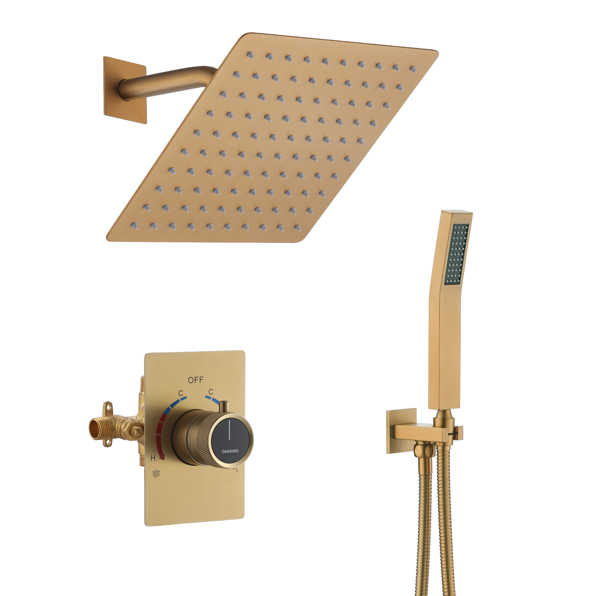 Thermostatic Dual Function Premium Showerhead Shower System