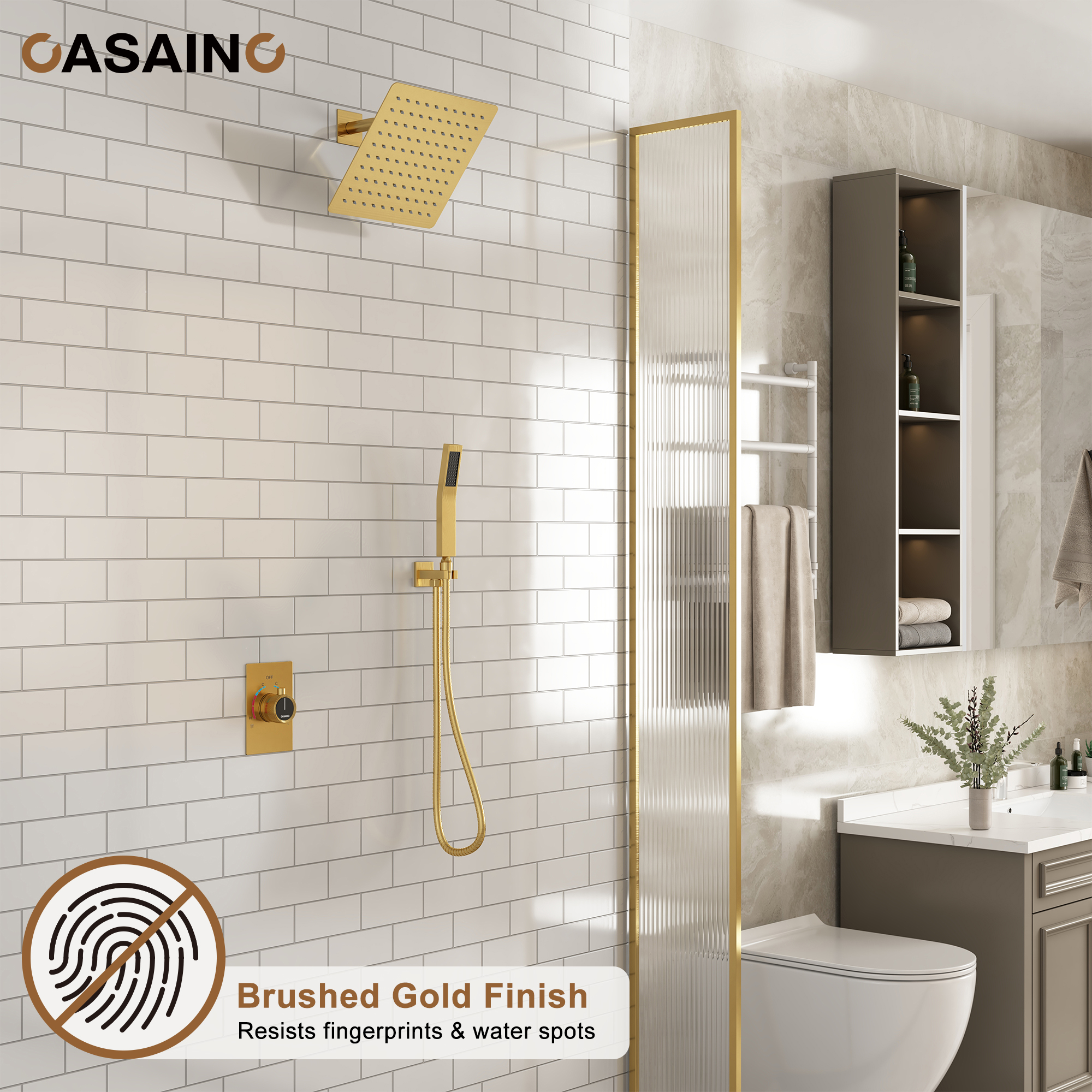 Thermostatic Dual Function Premium Showerhead Shower System