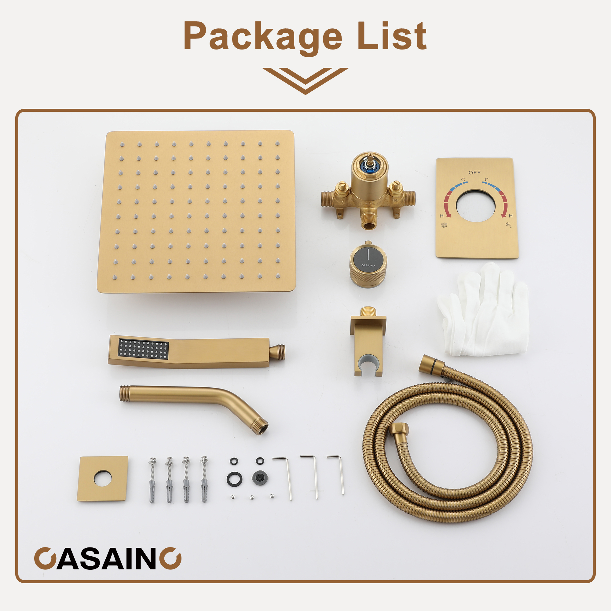 Thermostatic Dual Function Premium Showerhead Shower System