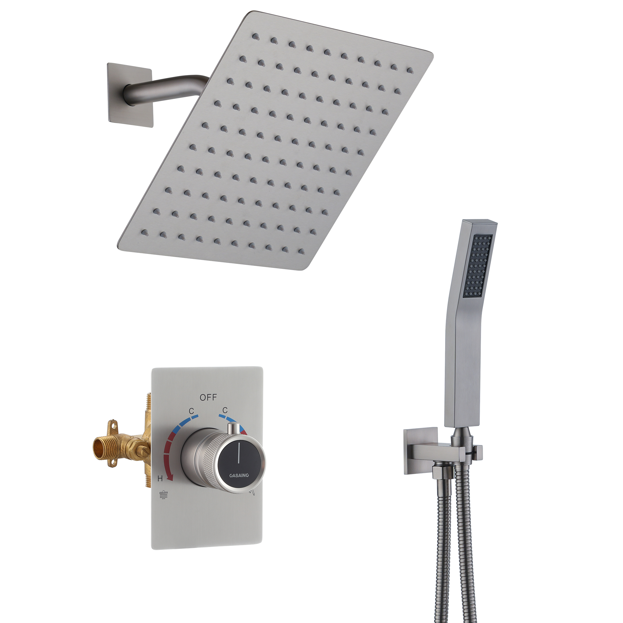 Thermostatic Dual Function Premium Showerhead Shower System