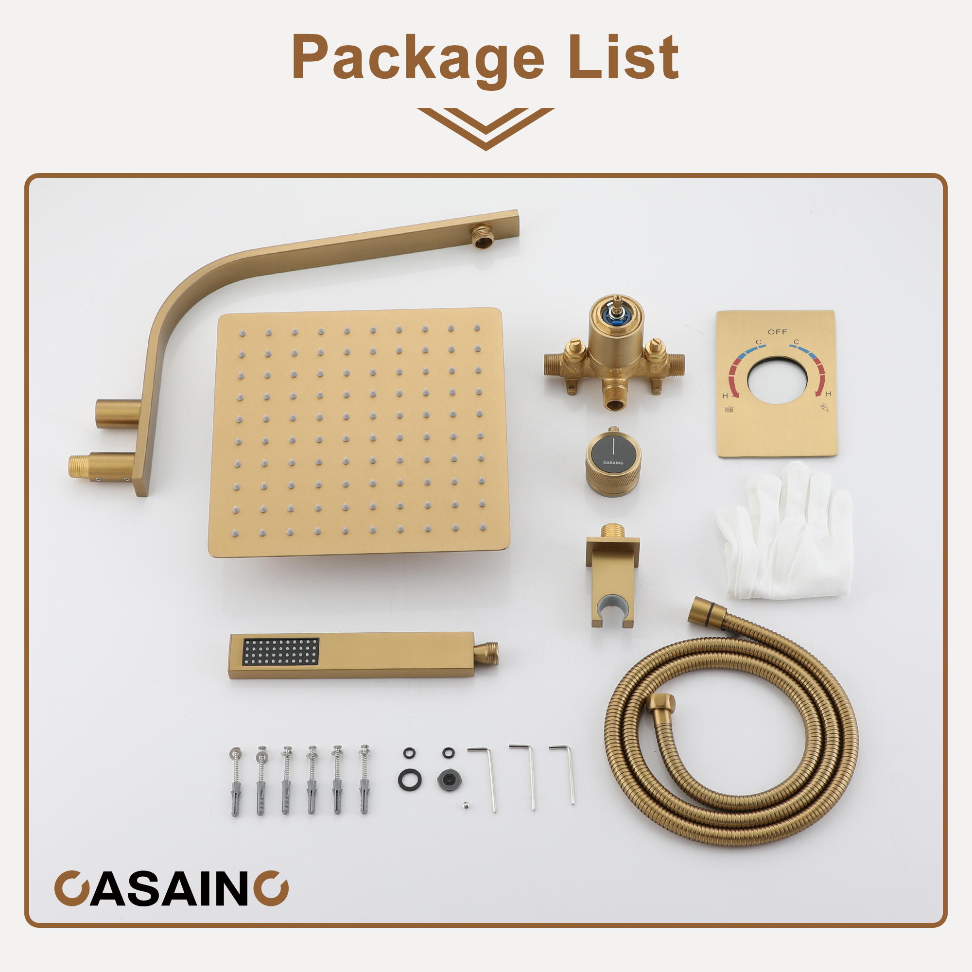 10" Wall Mounted Rain Shower System With Handheld & Unique Shower Arm