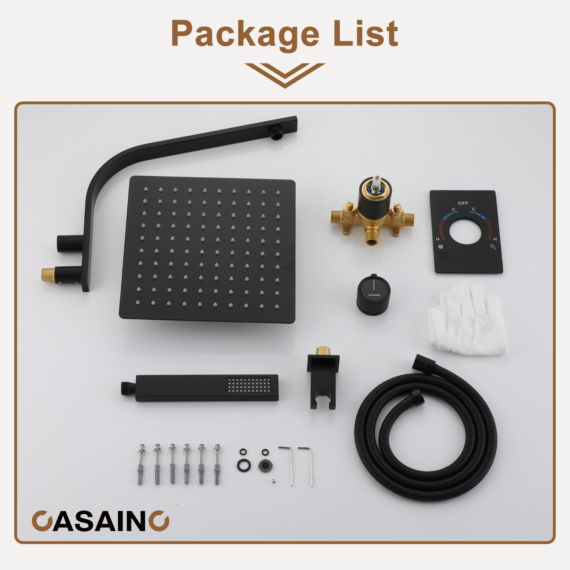 10" Wall Mounted Rain Shower System With Handheld & Unique Shower Arm