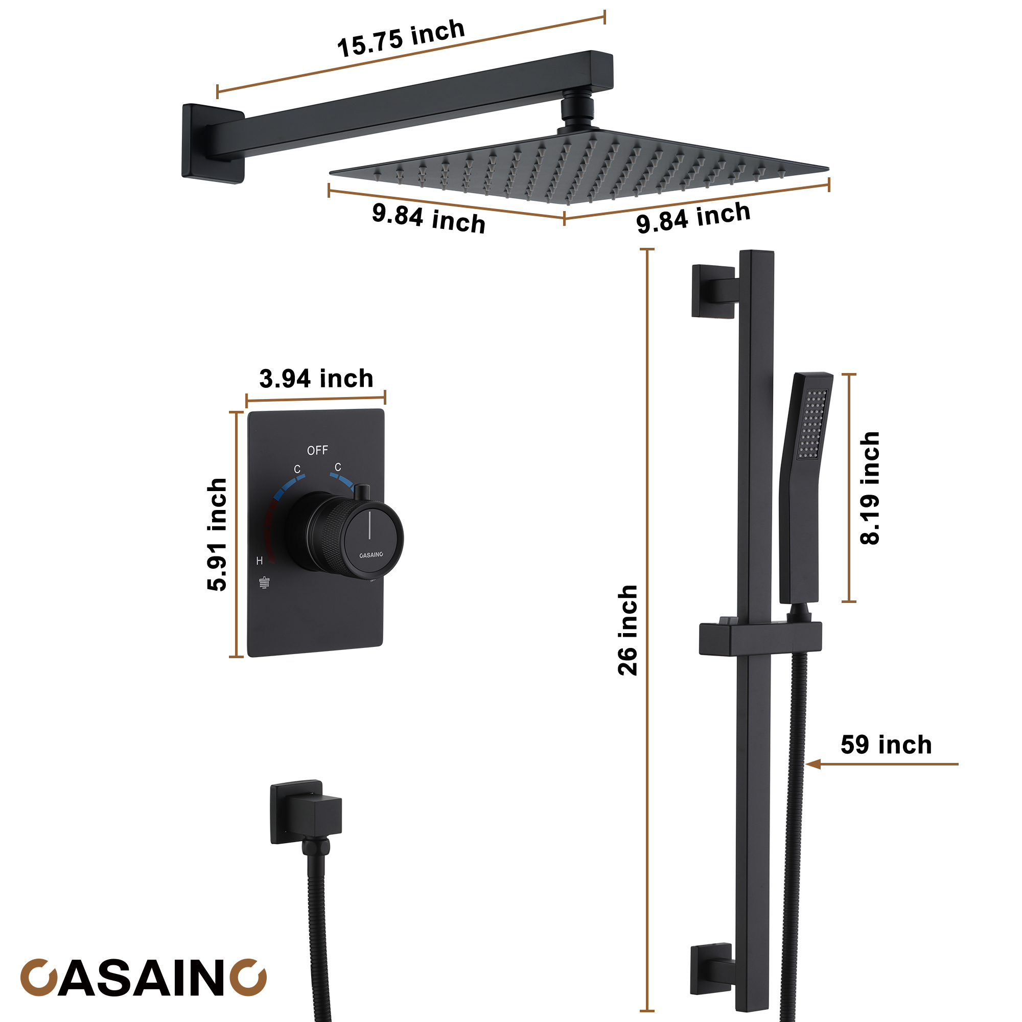Dual Function Shower System With Slide Bar Design