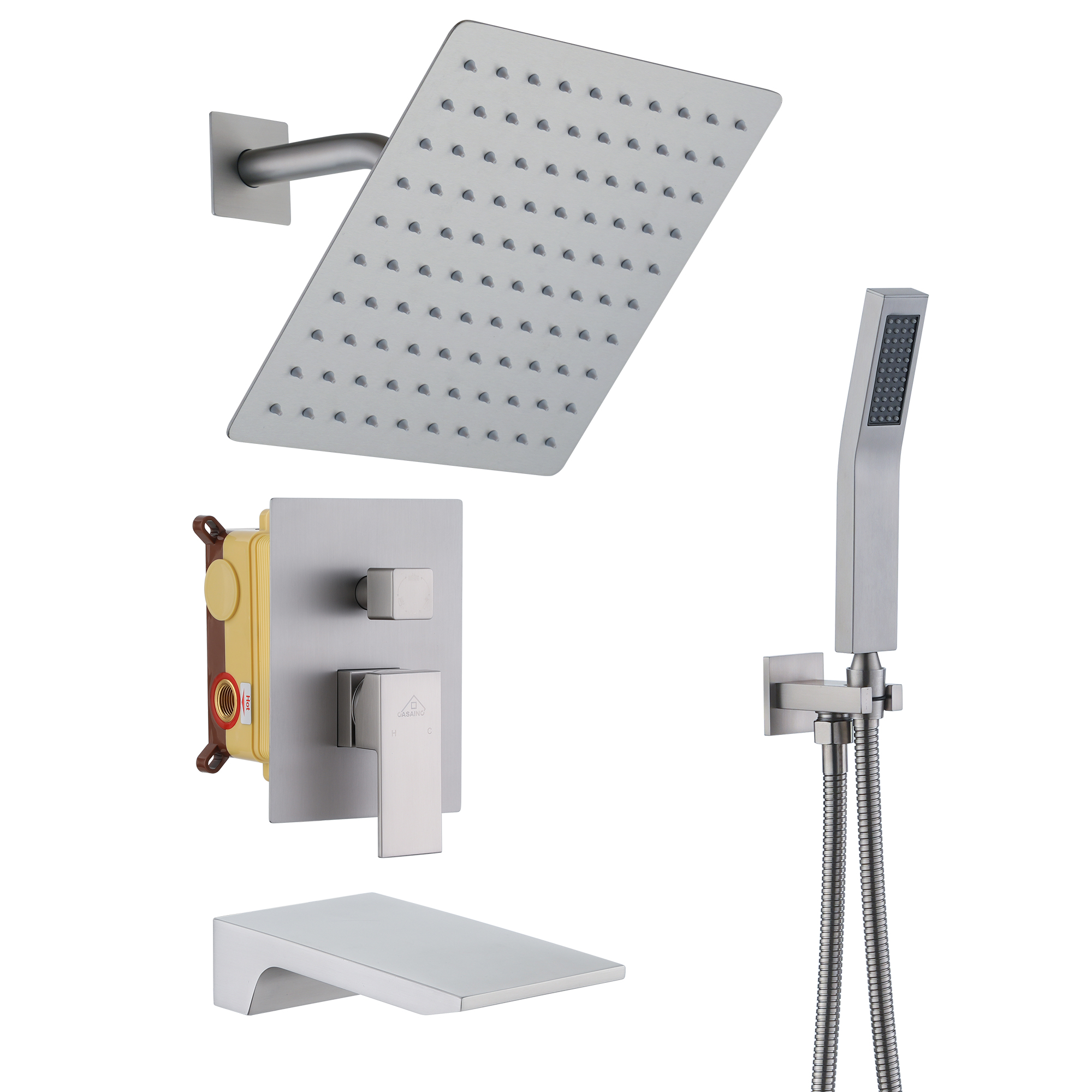 3-Function Thermostatic Shower System Anti-Fingerprint