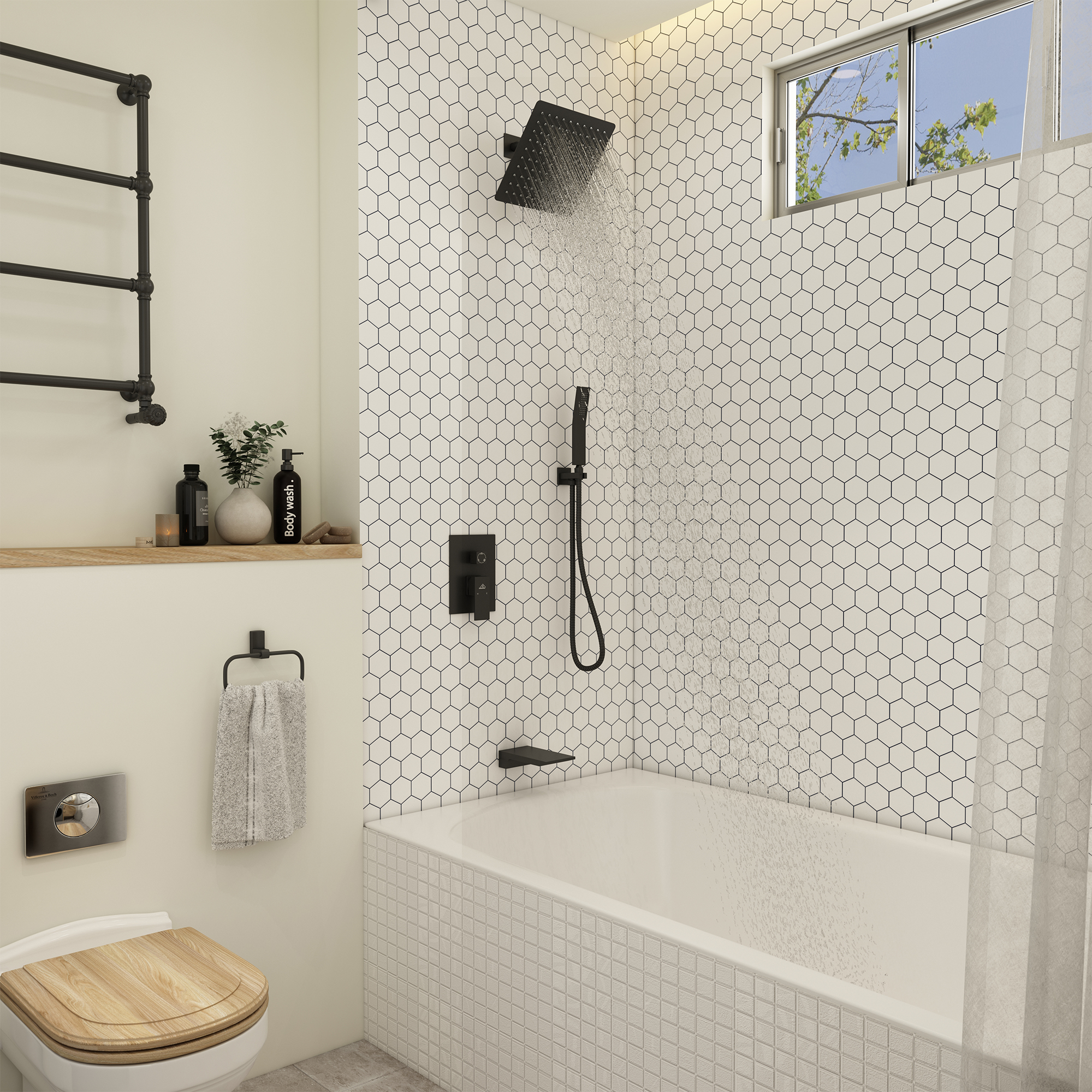 Shower System with Tub Spout