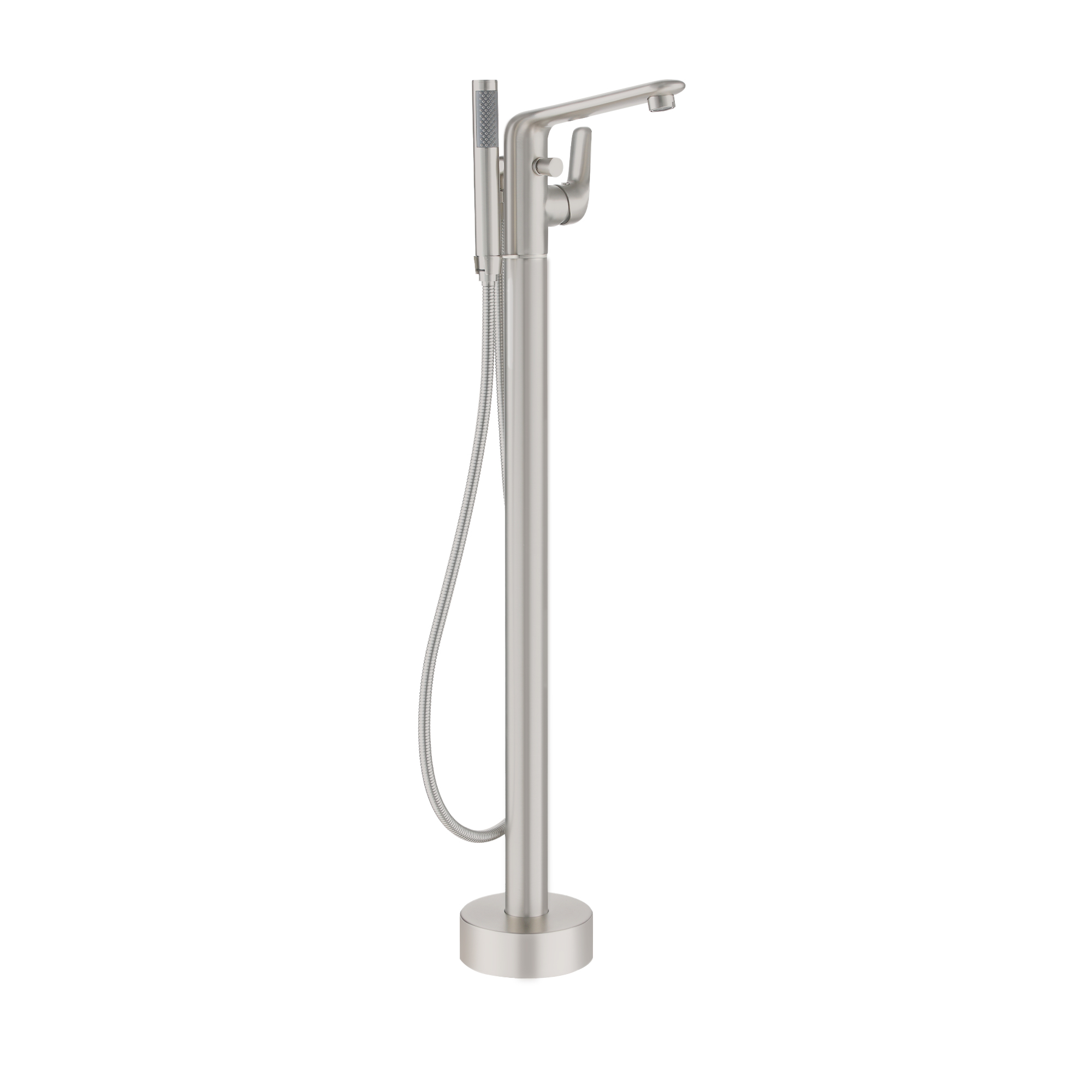 Stand Alone Brass Tub Faucet Waterfall Freestanding Bathtub Filler with Hand Shower