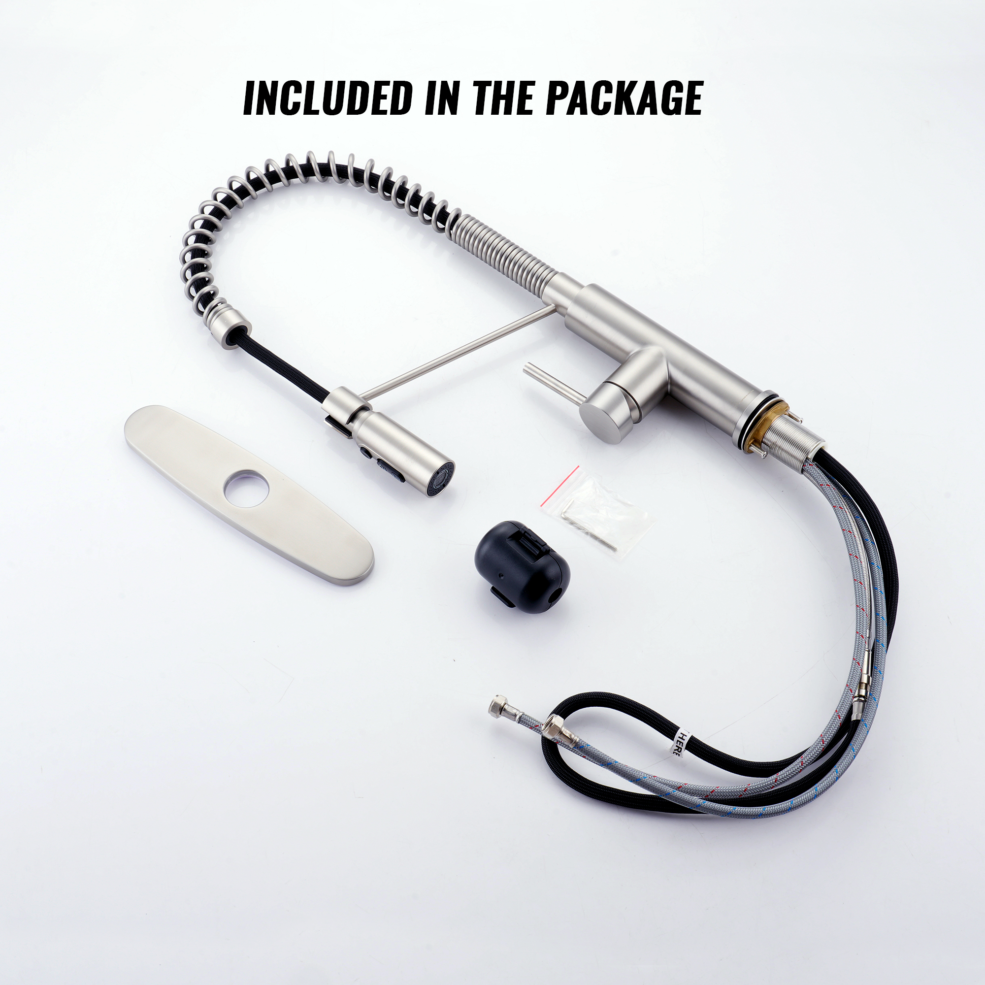 Commercial Style Pull-Down Single Handle 19" Kitchen Faucet