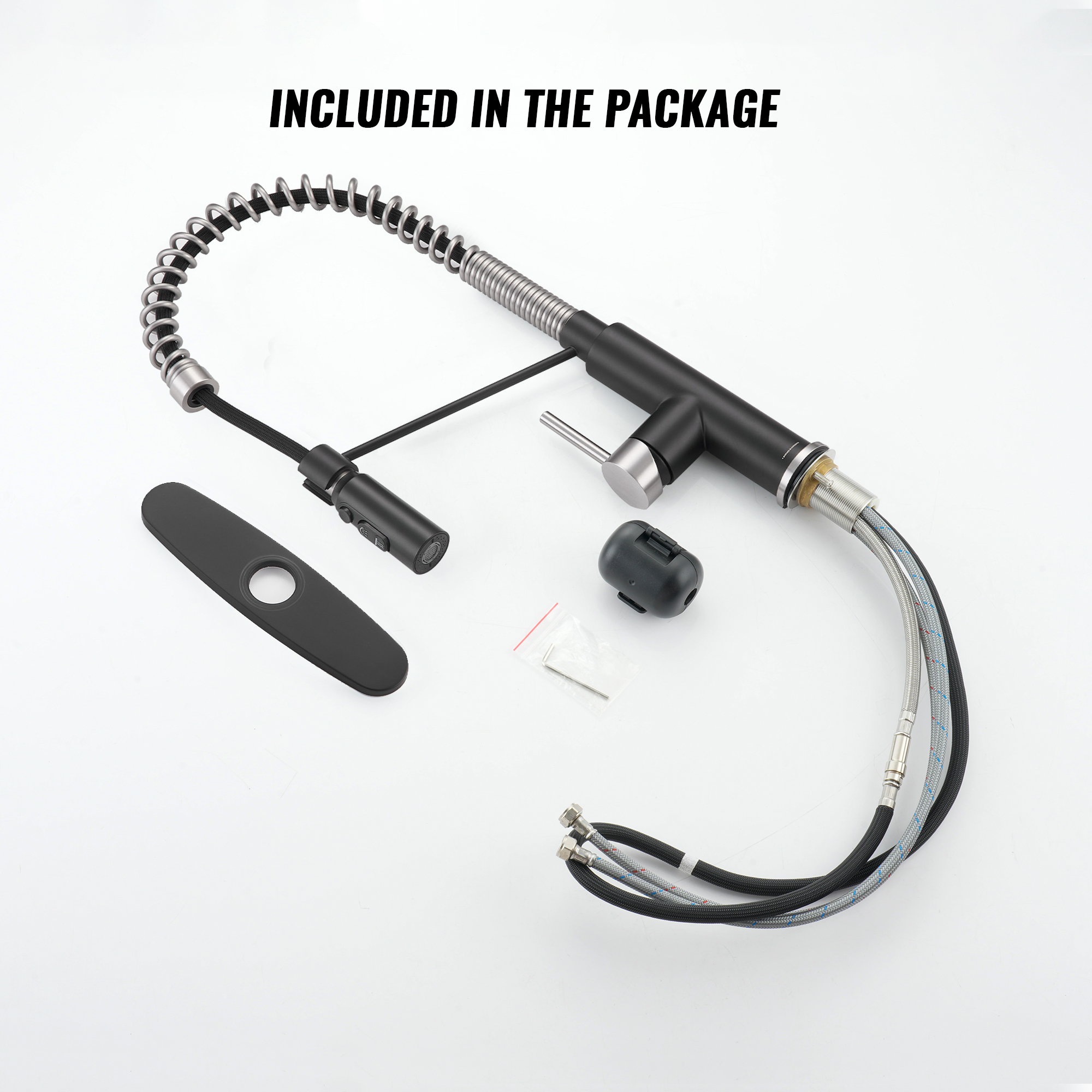 Commercial Style Pull-Down Single Handle 19" Kitchen Faucet