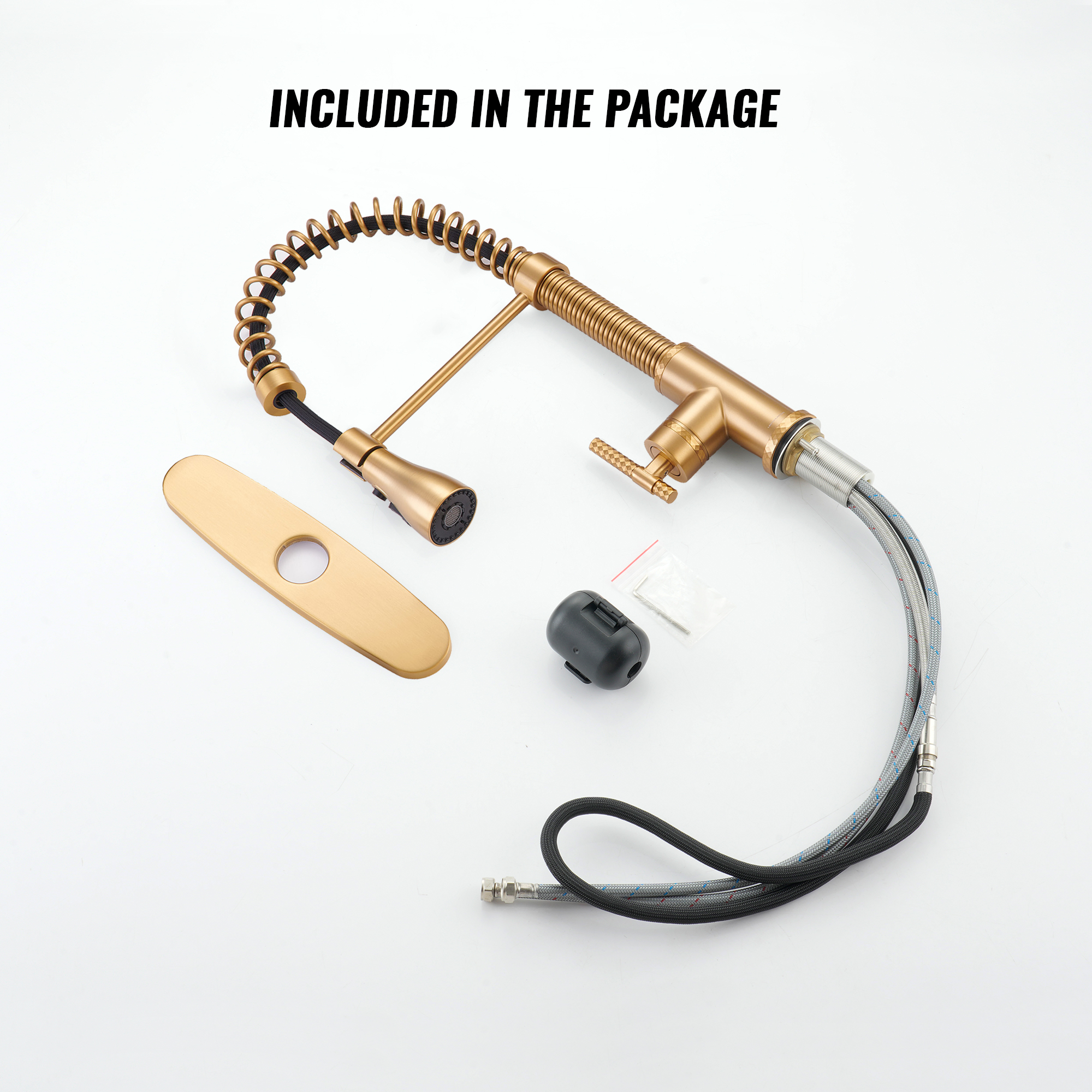  Pull-Down Sprayer Kitchen Faucet with 360° Swivel, Three Functions for Effortless Cooking and Cleaning