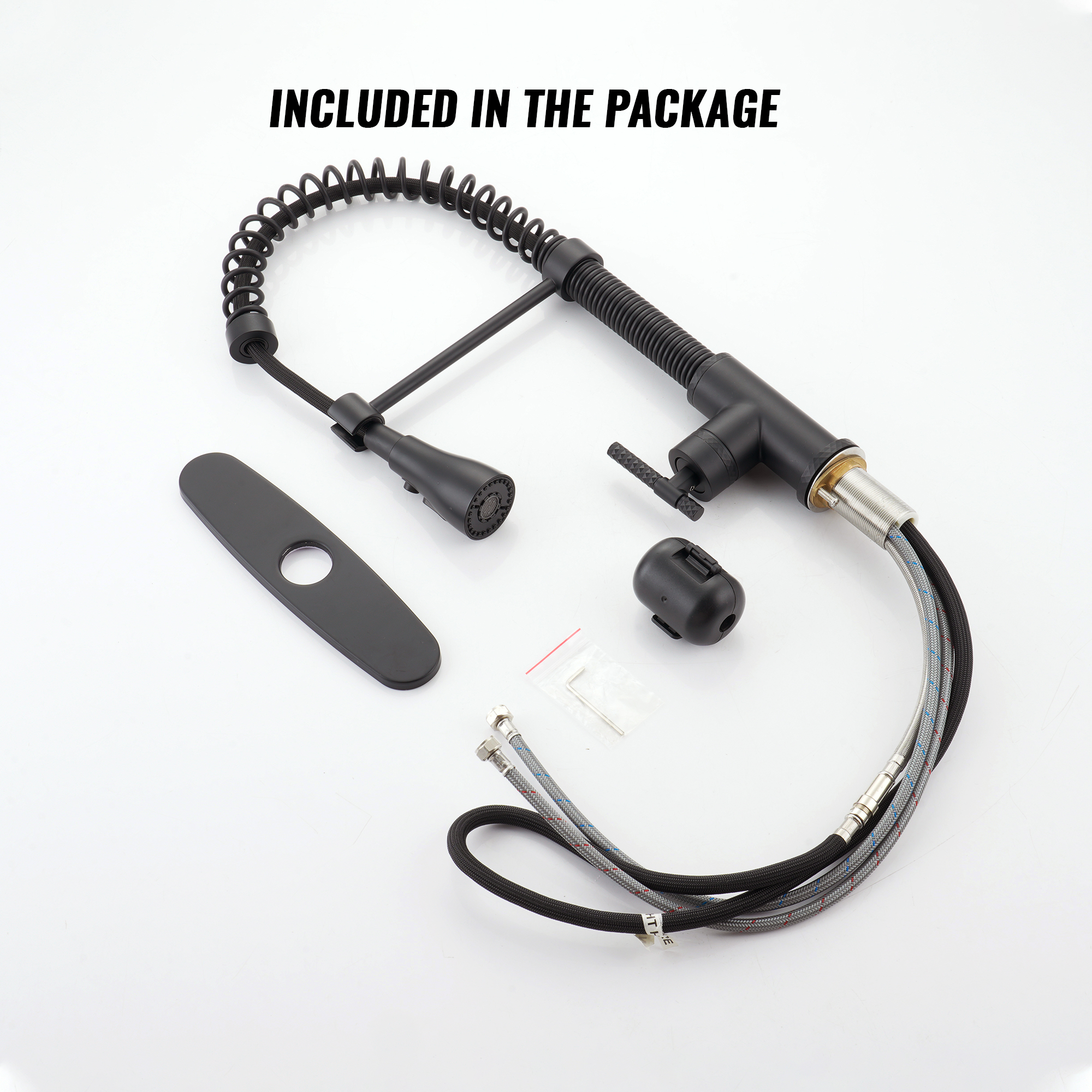  Pull-Down Sprayer Kitchen Faucet with 360° Swivel, Three Functions for Effortless Cooking and Cleaning