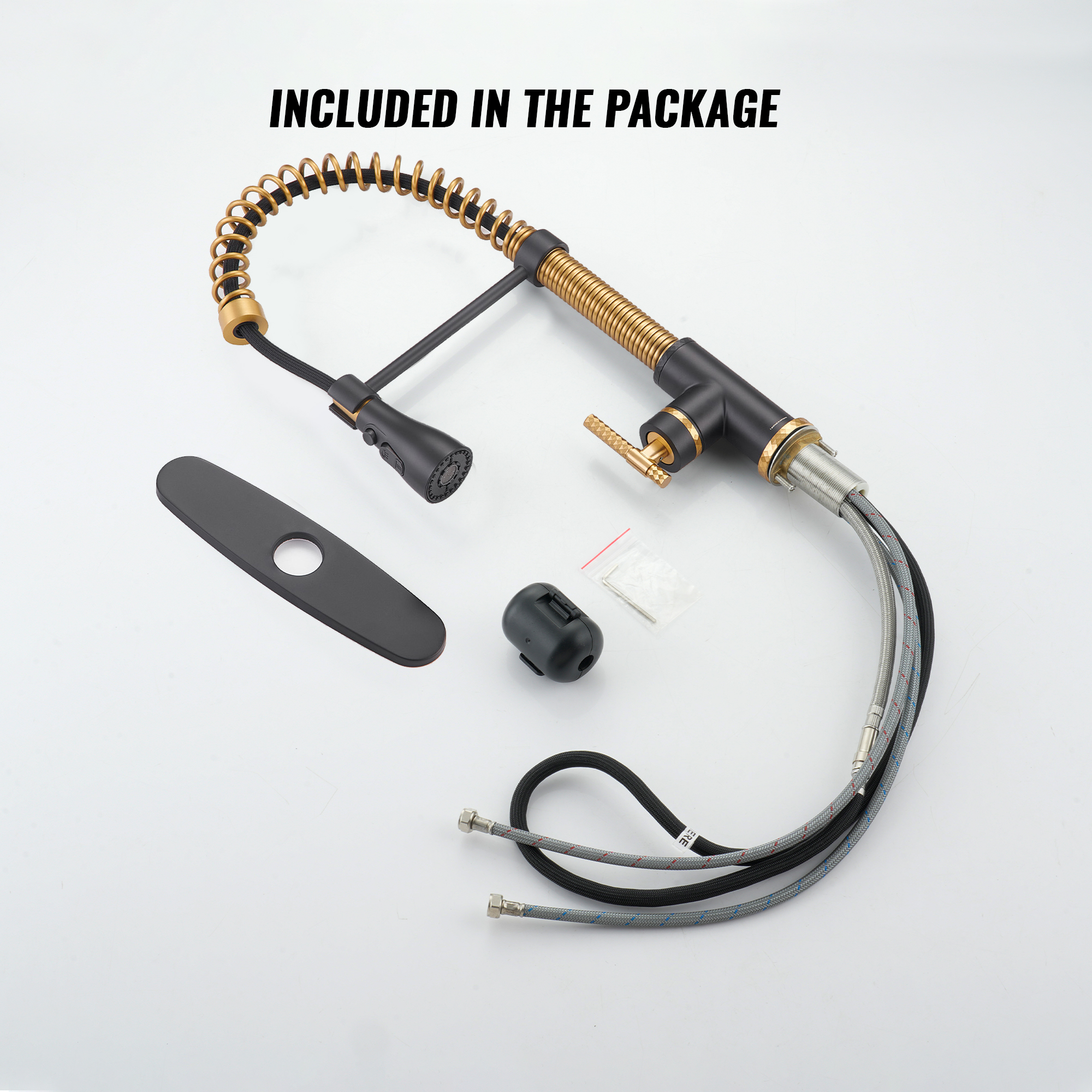  Pull-Down Sprayer Kitchen Faucet with 360° Swivel, Three Functions for Effortless Cooking and Cleaning