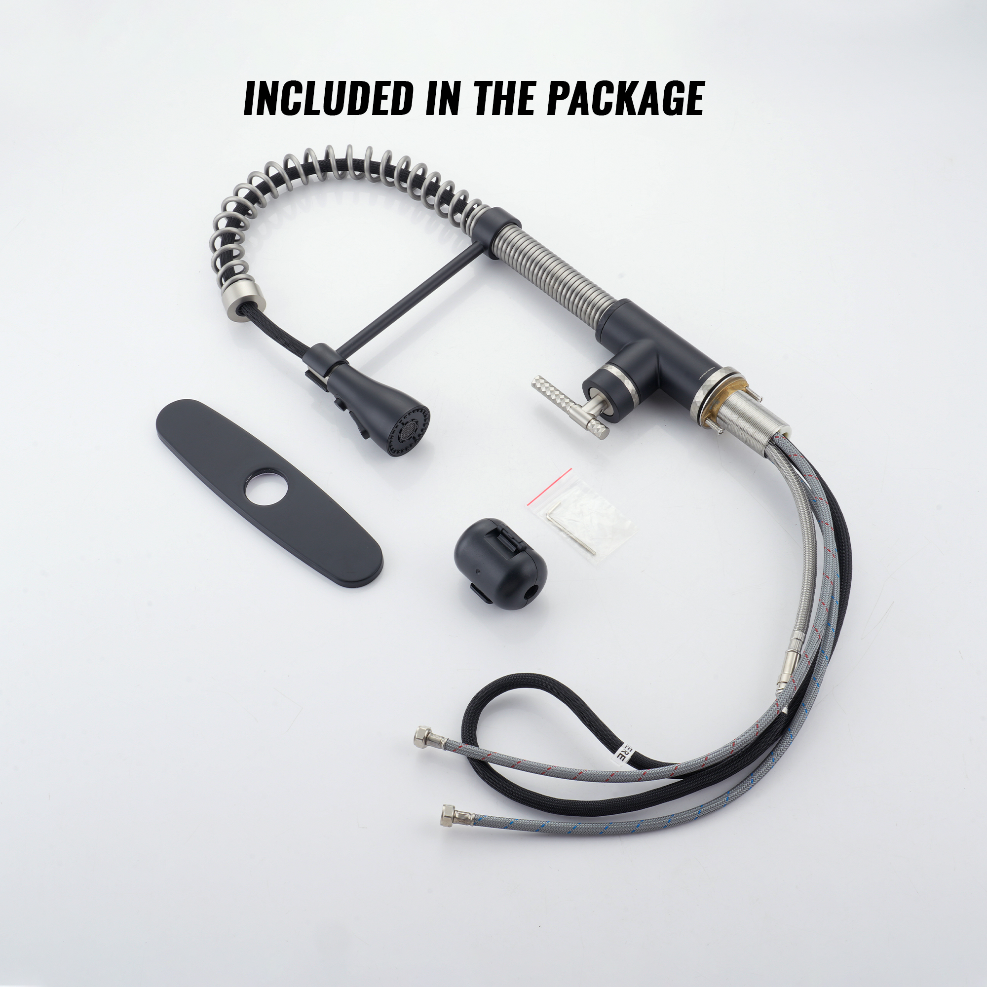  Pull-Down Sprayer Kitchen Faucet with 360° Swivel, Three Functions for Effortless Cooking and Cleaning