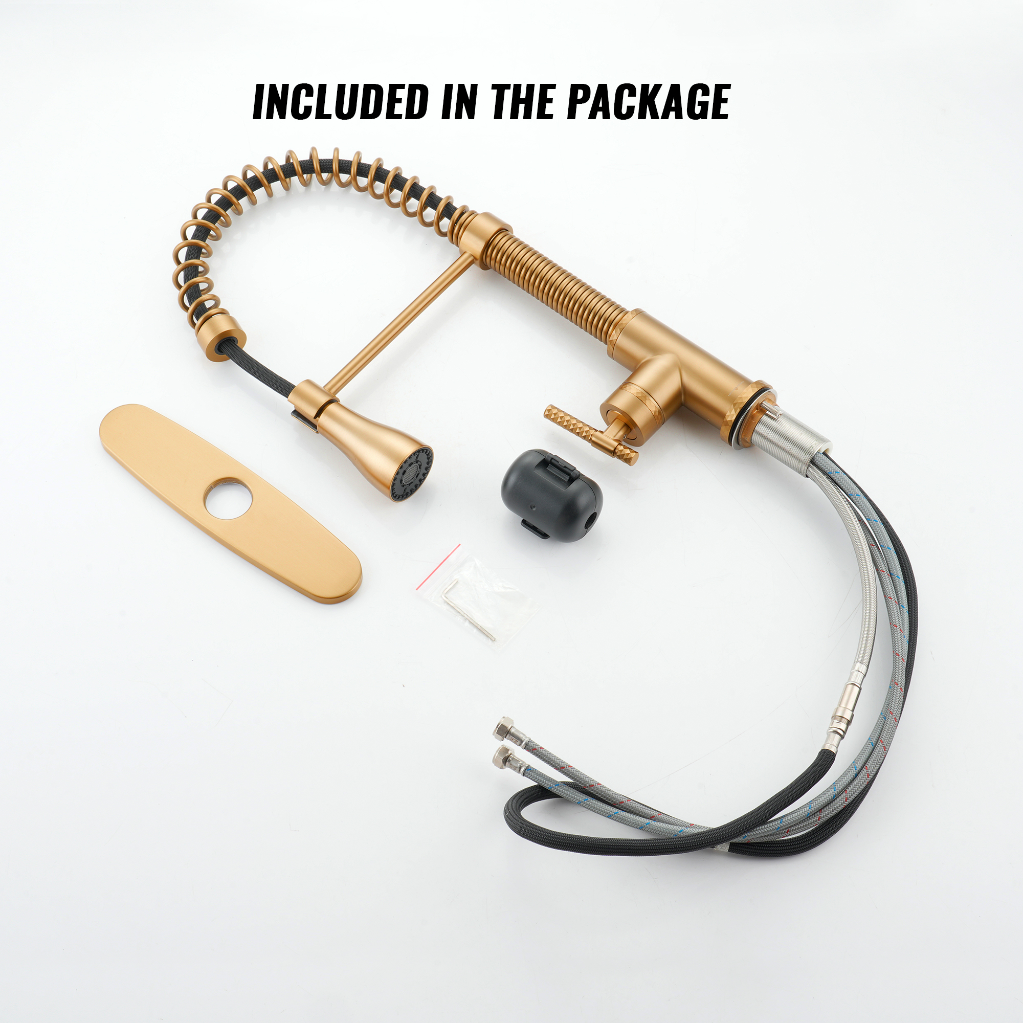 Pull-Down Sprayer Single Handle Kitchen Faucet 360° Swivel, Three Functions for Effortless Cooking and Cleaning