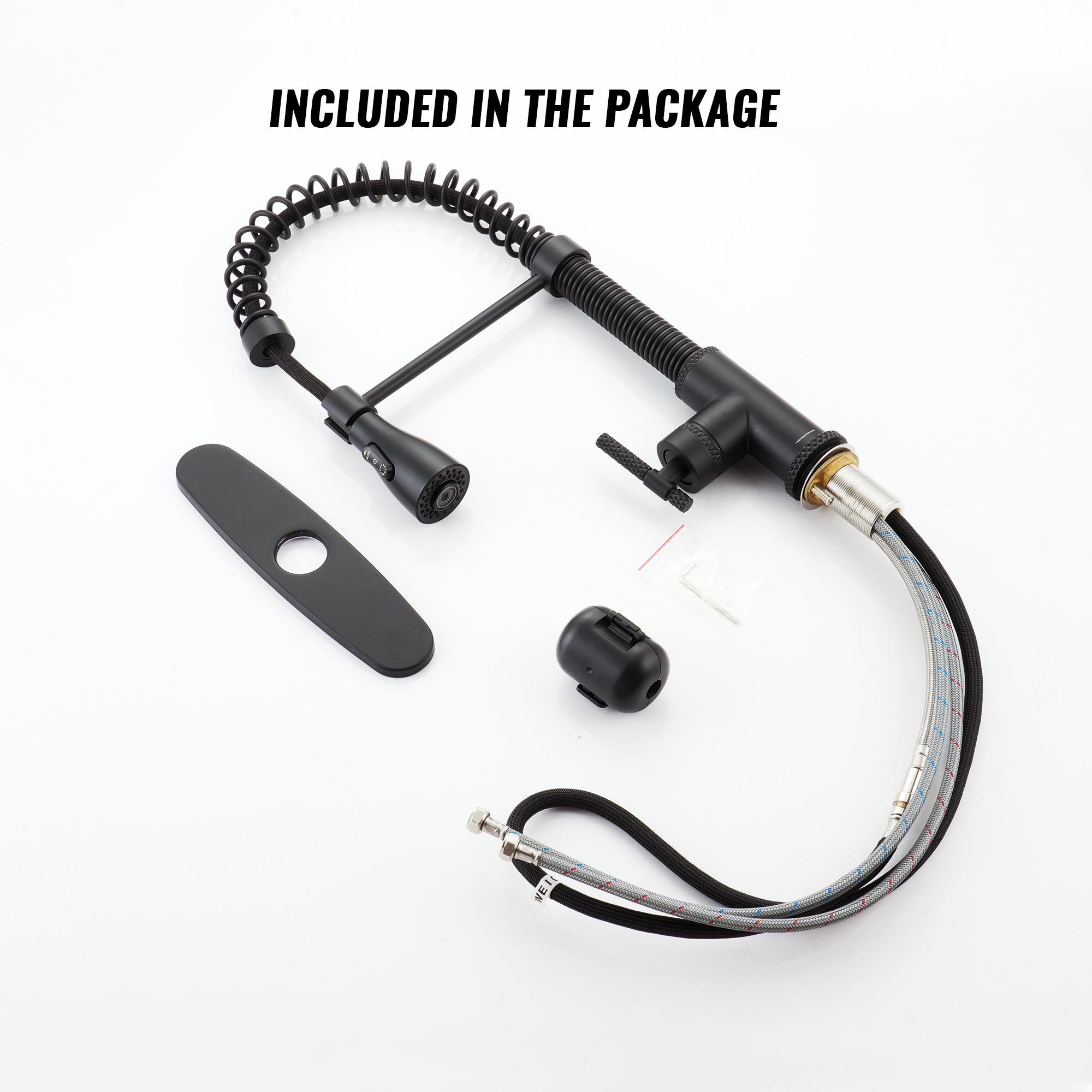 Pull-Down Sprayer Single Handle Kitchen Faucet 360° Swivel, Three Functions for Effortless Cooking and Cleaning