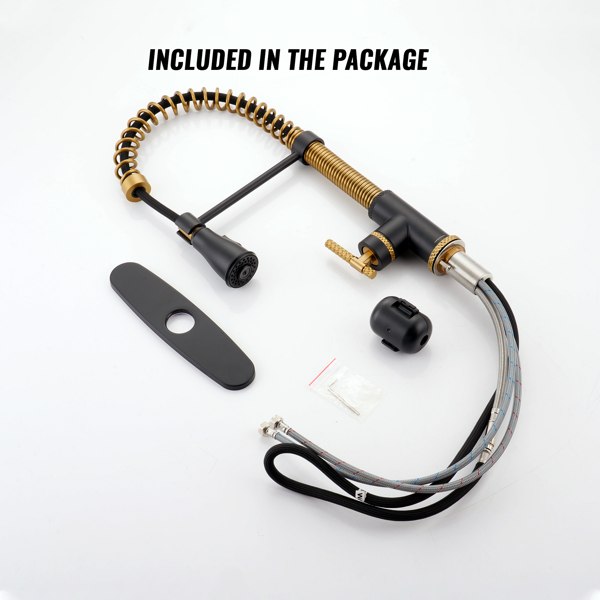 Pull-Down Sprayer Single Handle Kitchen Faucet 360° Swivel, Three Functions for Effortless Cooking and Cleaning