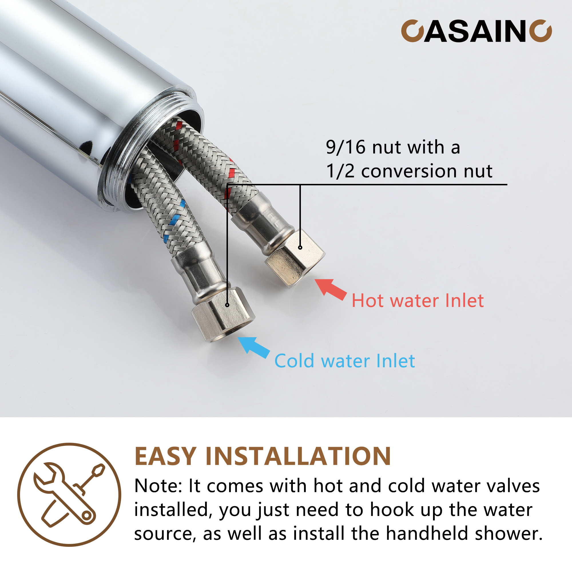 Freestanding Tub Faucet Floor Mounted Tub Filler with 150mm Handheld Hose