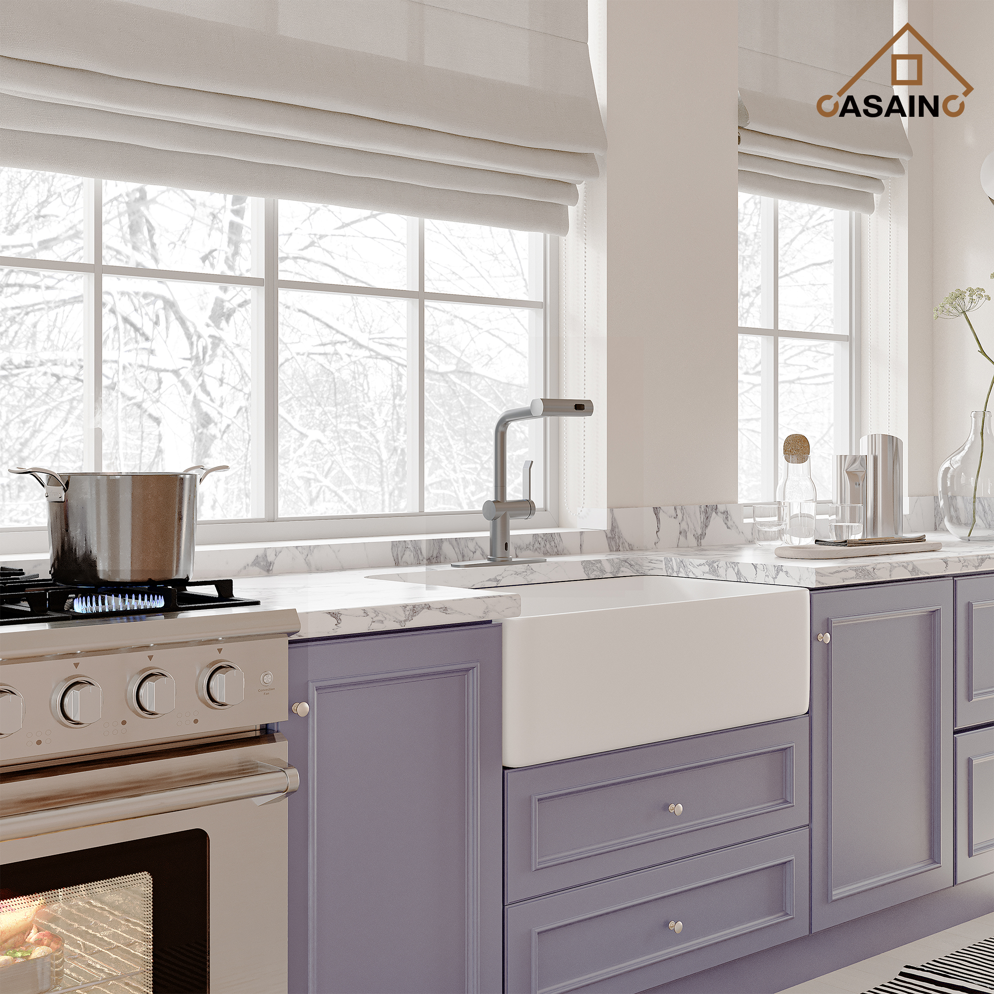 Touchless Single Handle Kitchen Faucet with 3 Functions Spray