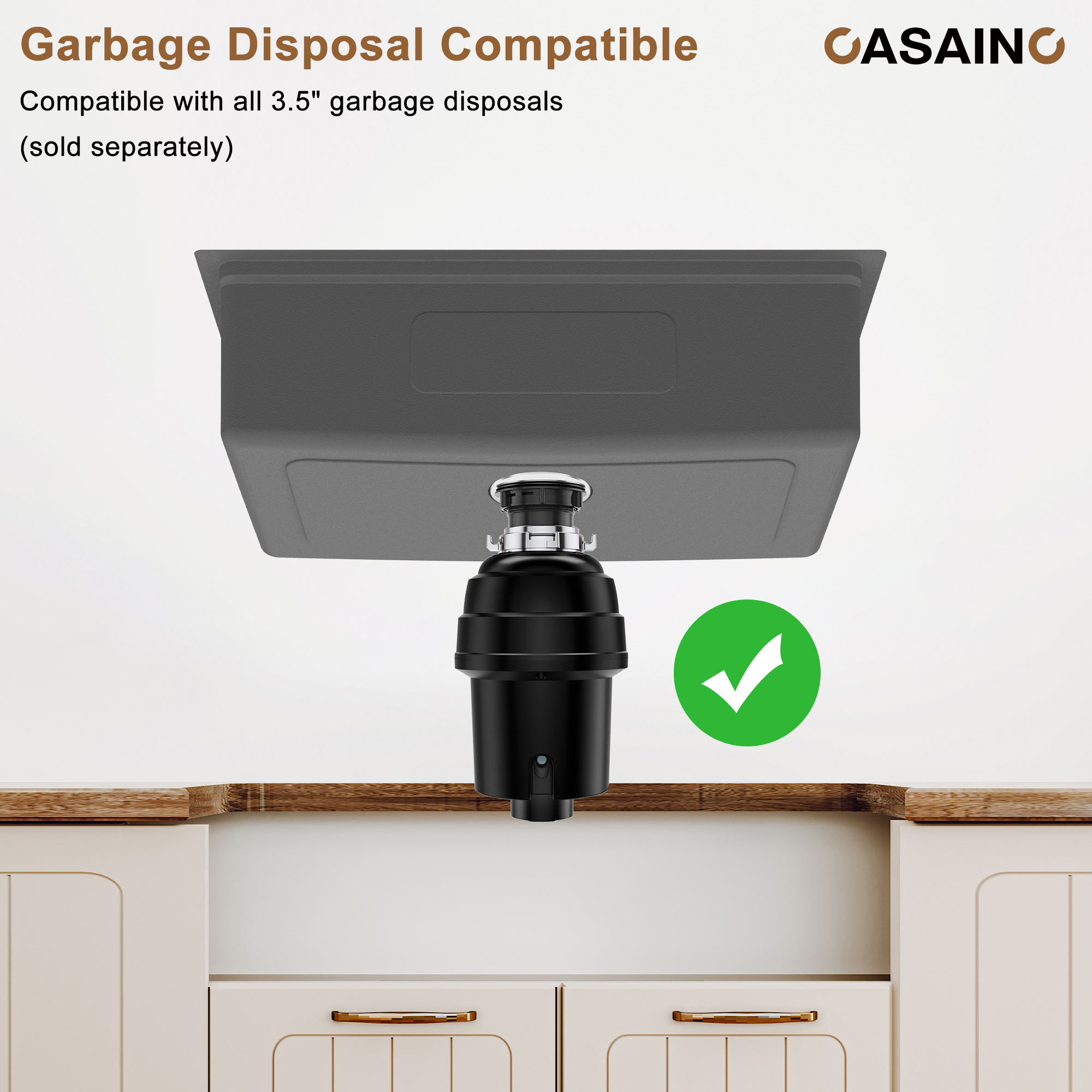 CASAINC 31 inch Stainless Steel Undermount Workstation Kitchen Sink