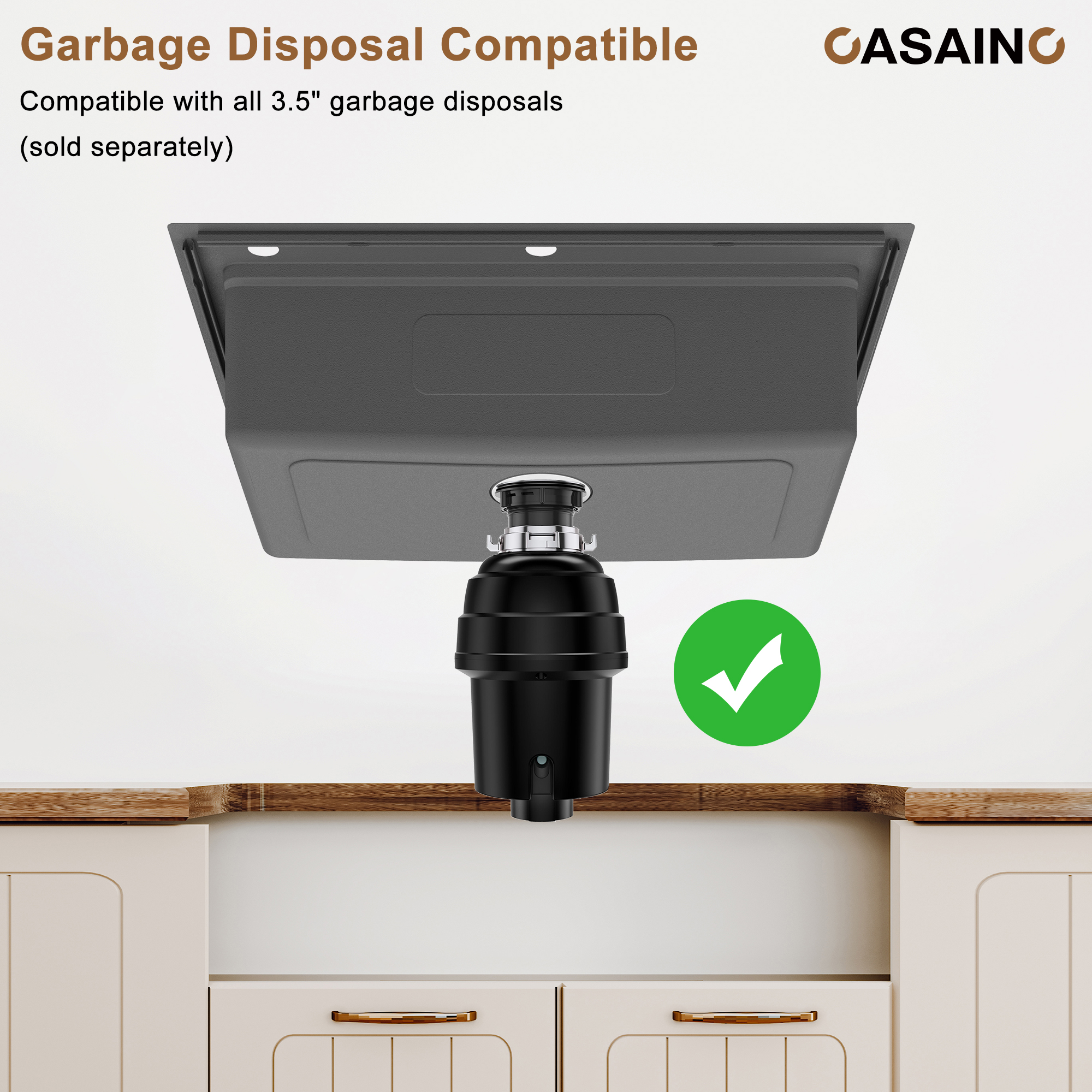 CASAINC 33 inch Stainless Steel Topmount Workstation Kitchen Sink