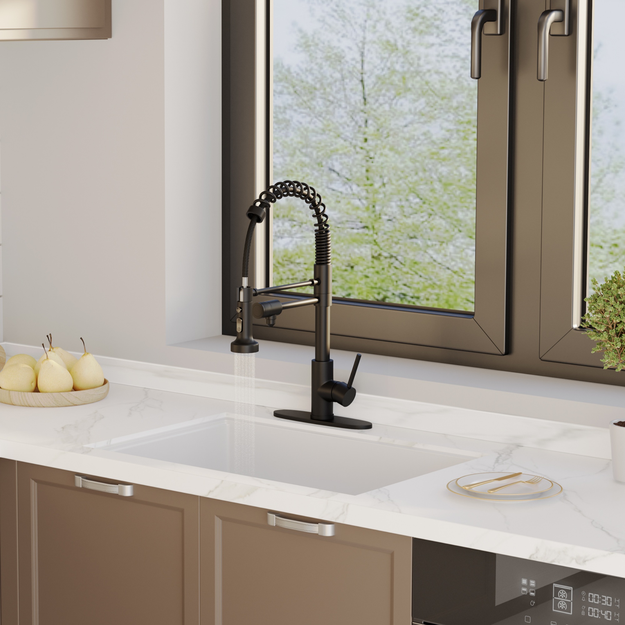 Kitchen Faucet with Pull Down, 1.8 gpm Single Handle Kitchen Sink Faucet