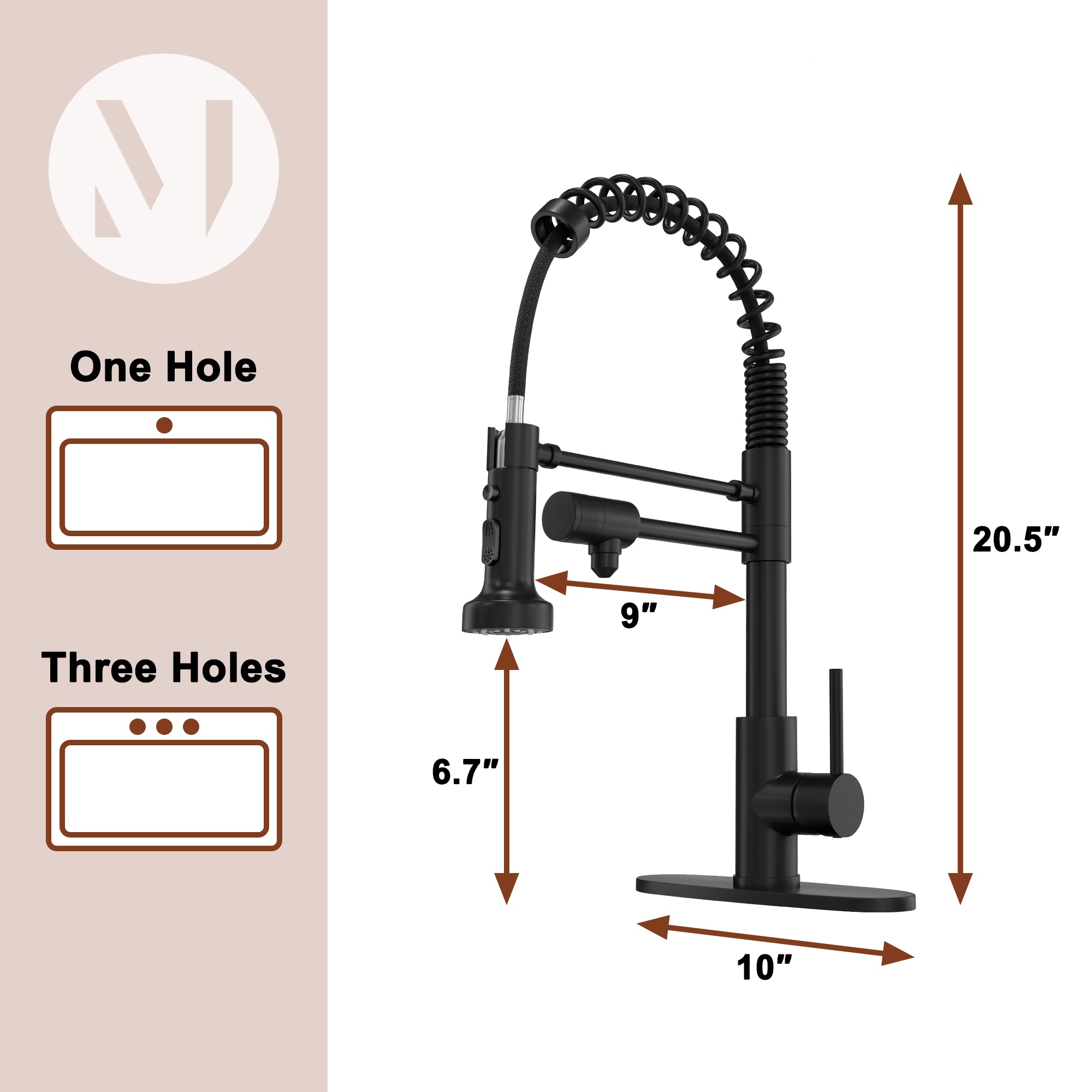 Kitchen Faucet with Pull Down, 1.8 gpm Single Handle Kitchen Sink Faucet