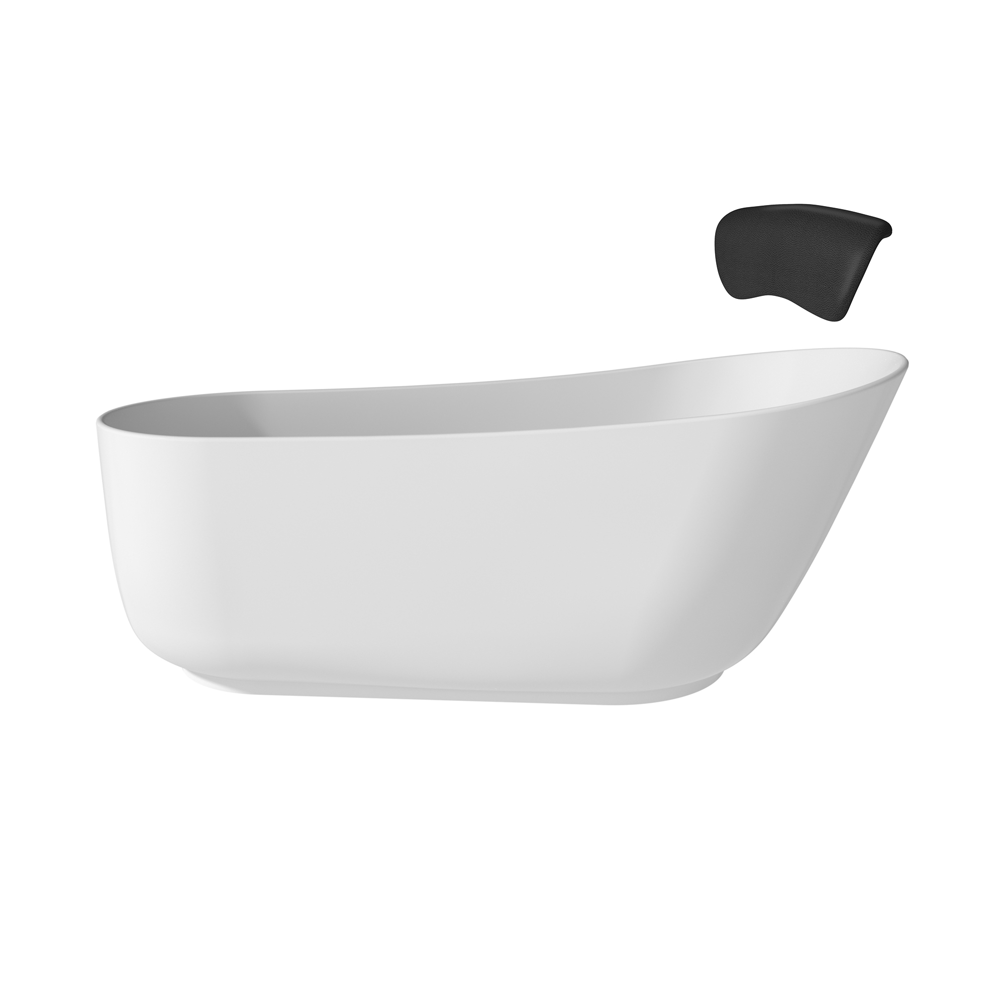59/67" Matte Color Tubs Stone Resin Bathtubs, Adult Freestanding Tub with Cushions, Classic Stand-Alone Elegance, Durable and Easy to Maintain, with Free to Ship and Varied Length Options