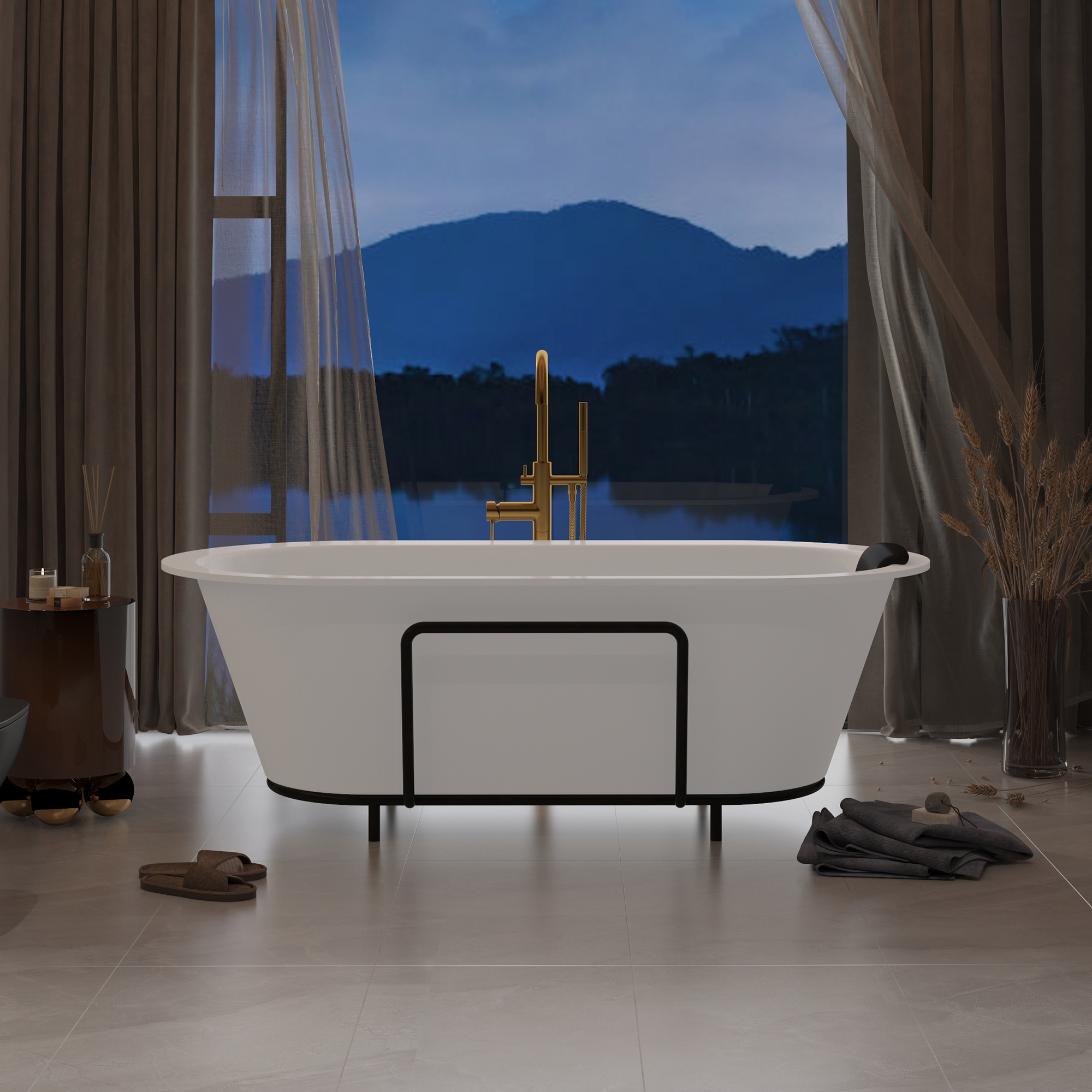 Luxury freestanding bathtubs, Stone resin, Soaking tubs for two