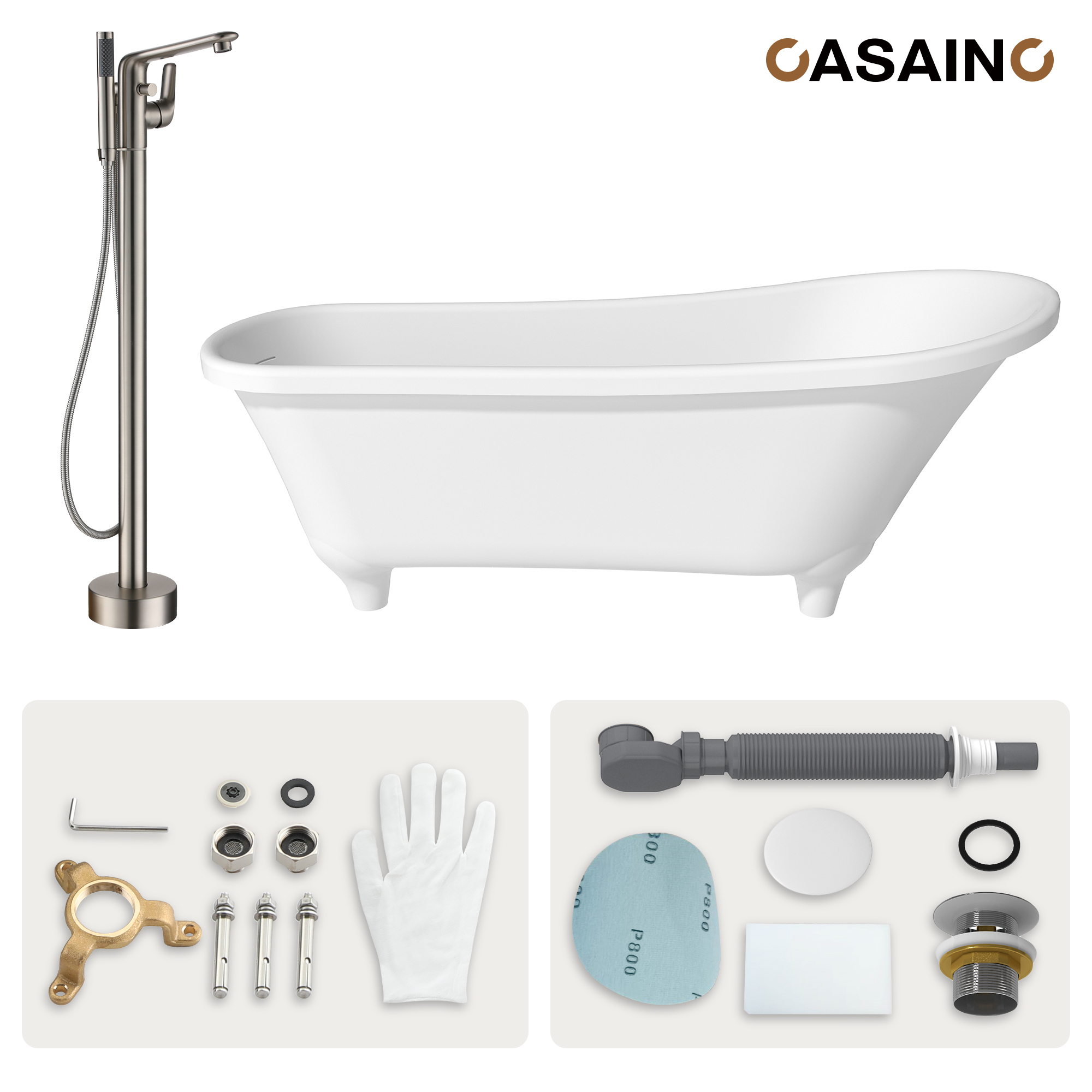 69" Matte White Freestanding Soaking Tub with Elevated Pedestal – Adult-sized,Solid Surface Stone Craftsmanship for a Classical Aesthetic(With/without Bathtub Faucet)